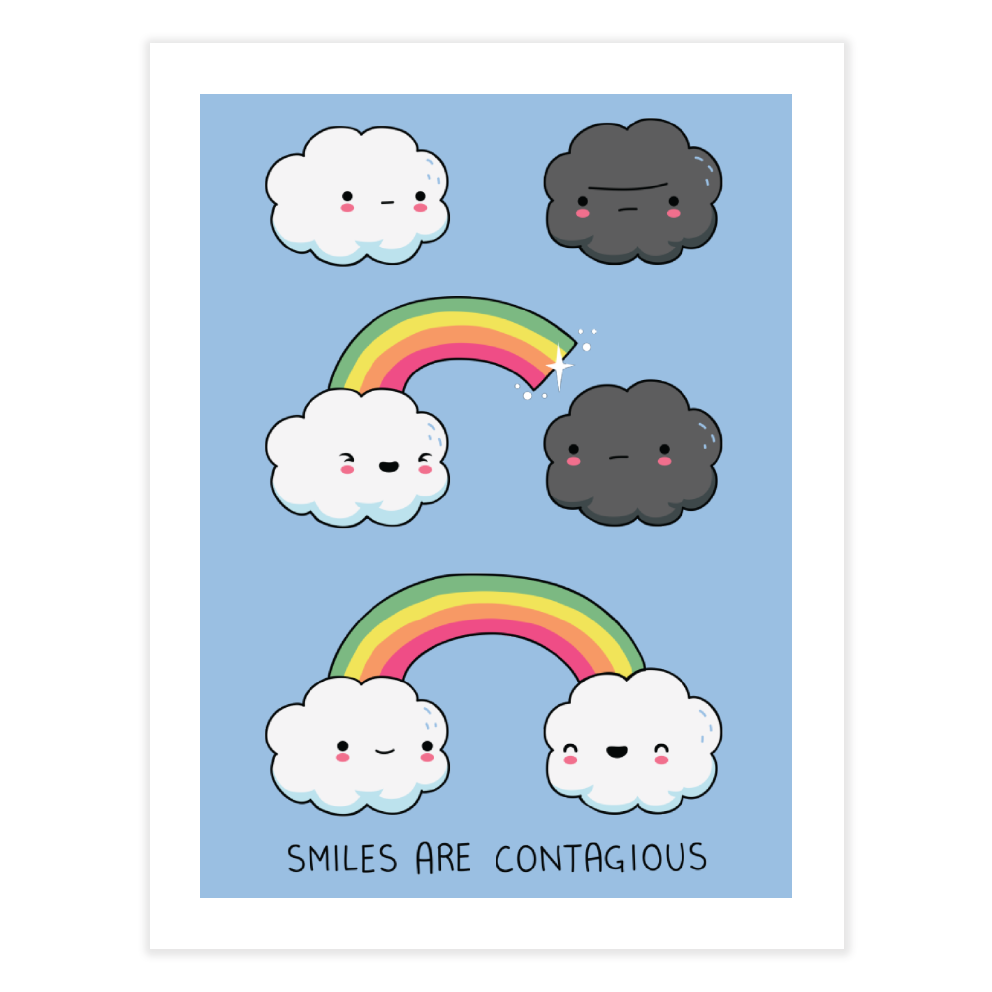 Smiles are contagious. wawawiwadesign's Artist Shop. Cute doodles, Funny doodles, Funny illustration