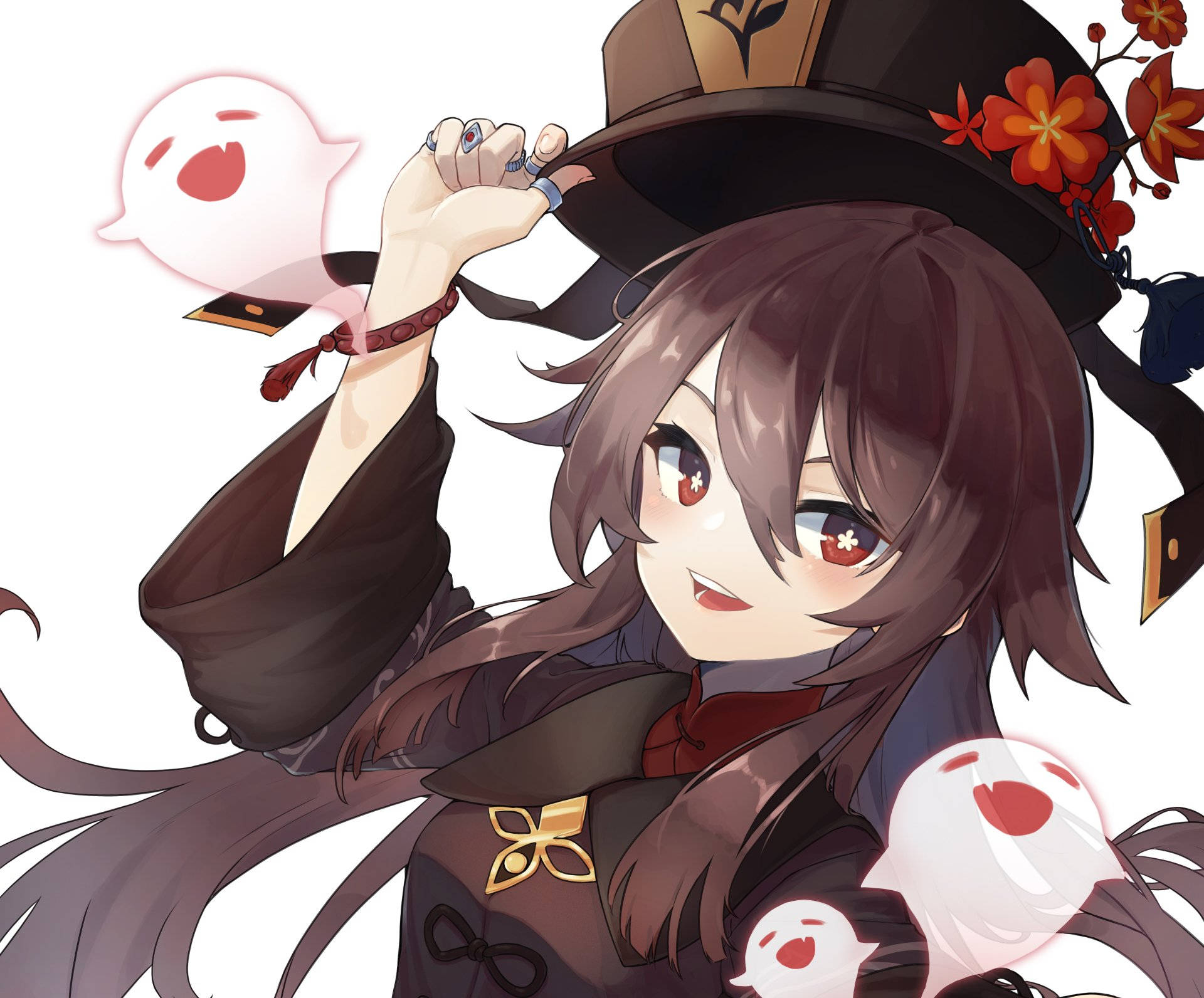 Download Hu Tao Genshin Impact Cute Hat Wallpaper