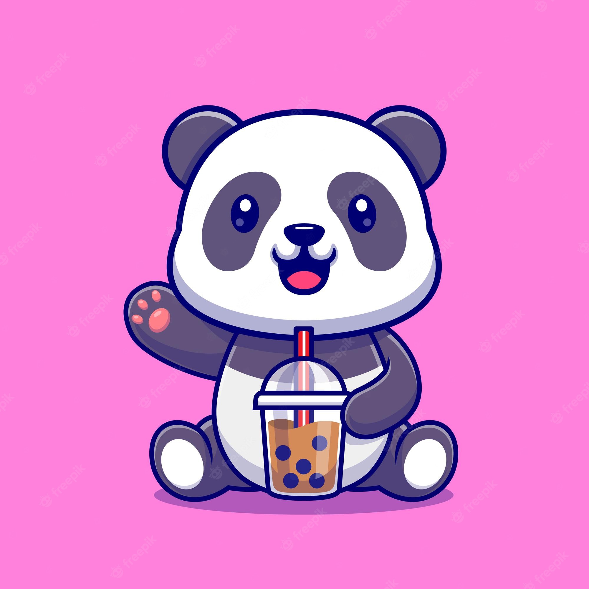 Panda Drinking Boba Wallpapers - Wallpaper Cave