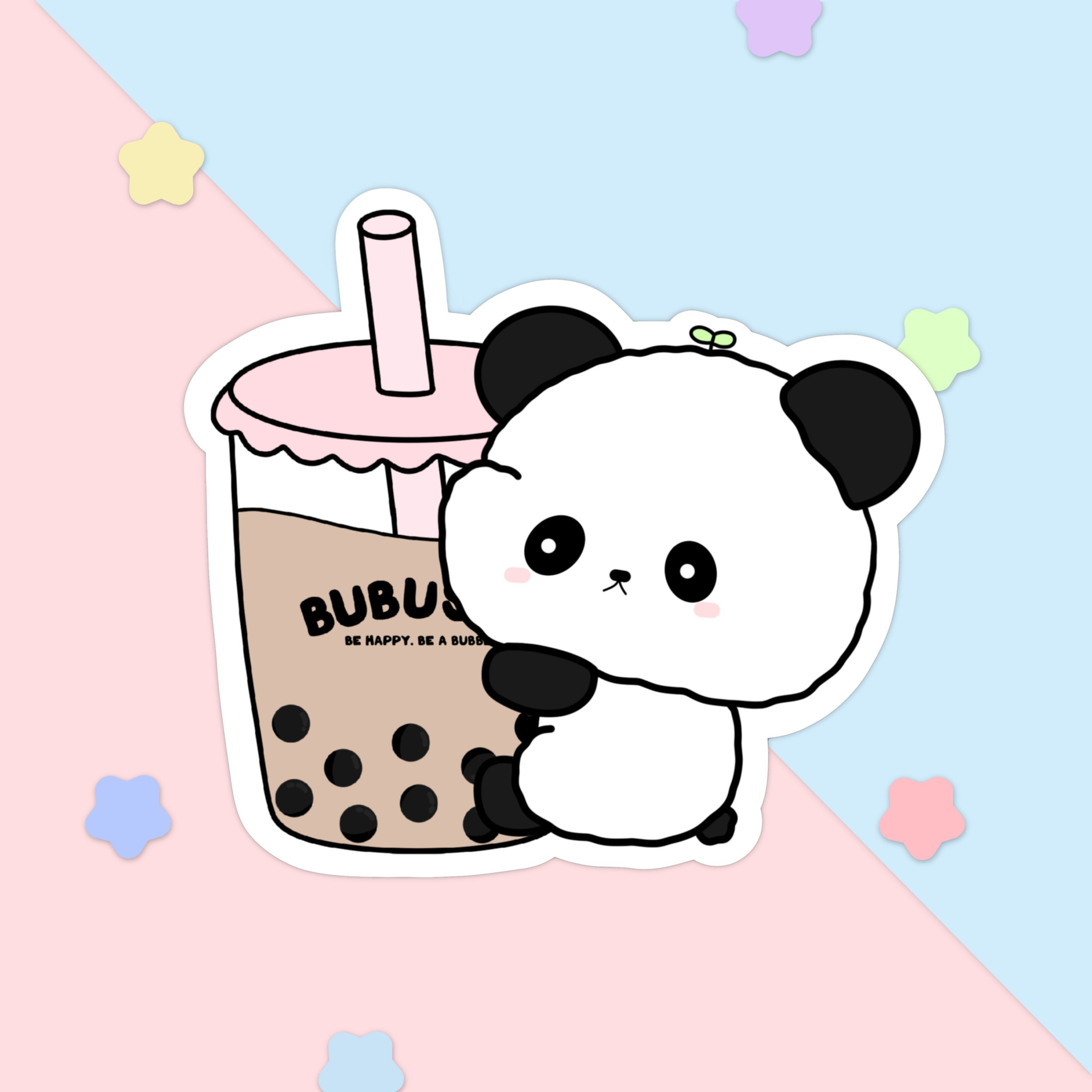 Cute Boba Sticker Bubuski Kawaii Panda Cute Bubble Milk