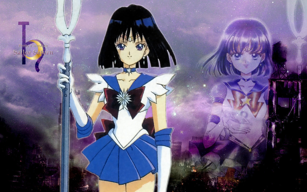 Sailor Saturn and Sailor Moon! Wallpaper
