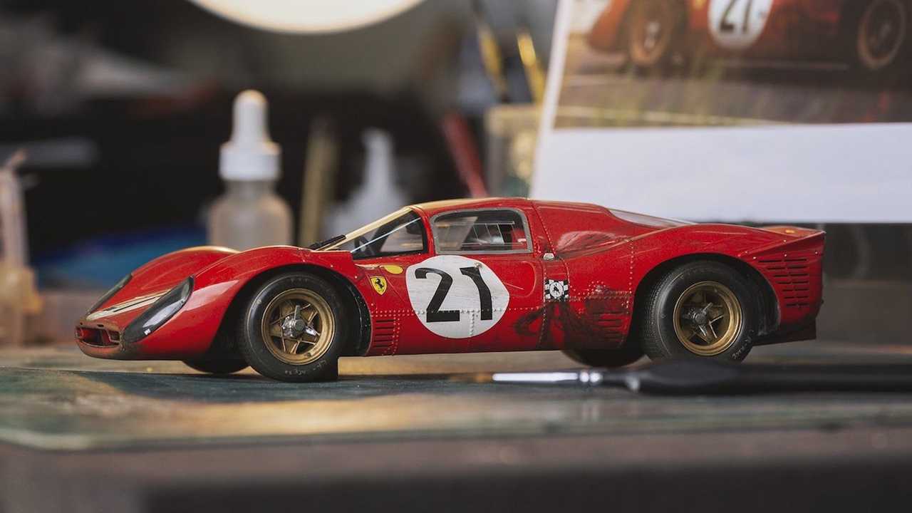 Amalgam Debuts Small Scale Weathered Ferrari 330 P4 Le Mans Model