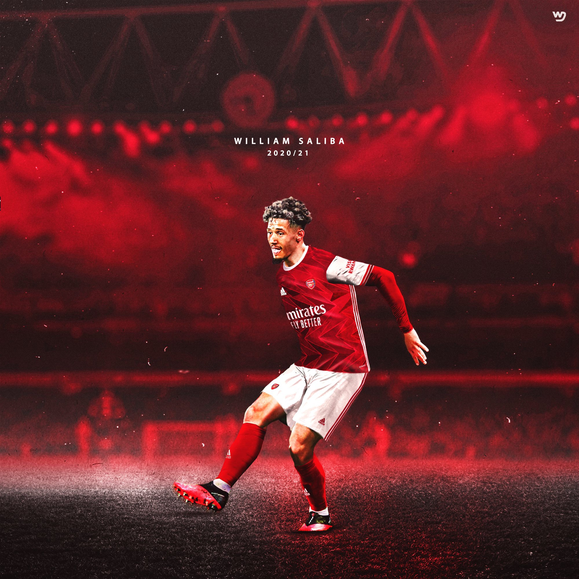Walms Saliba. Arsenal Home Kit 20 21