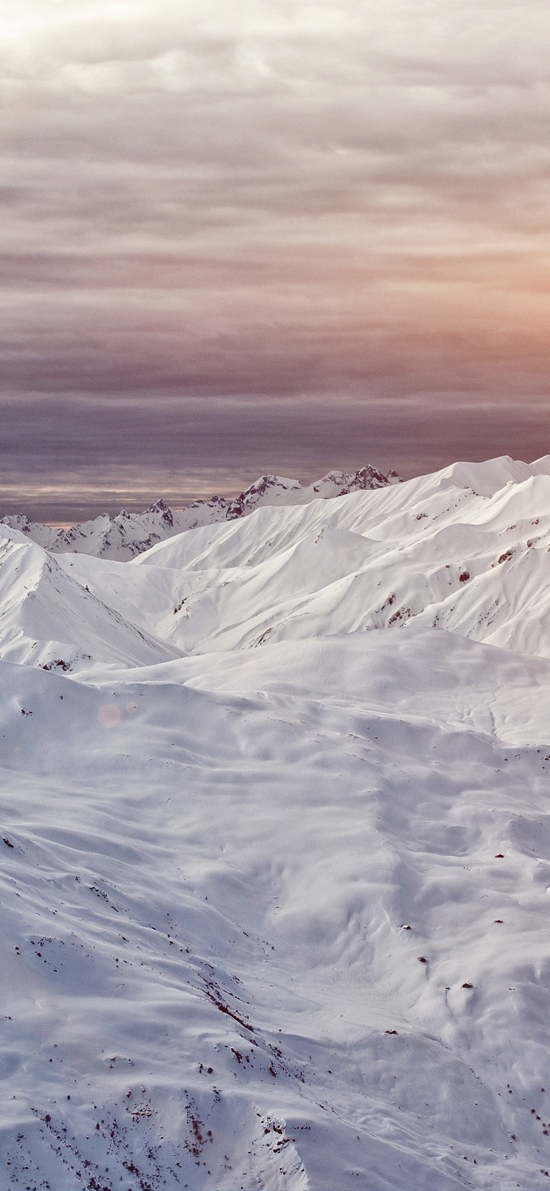 iPhone X wallpaper. snow mountain nature winter cold nature flare