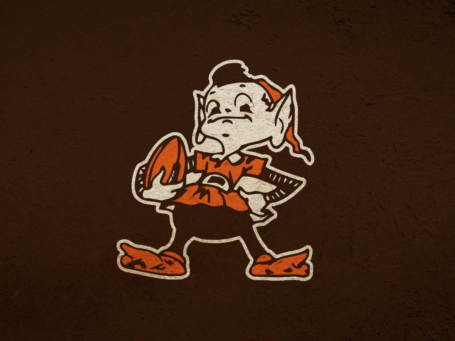 Browns introduce midfield artwork which is: Brownie the Elf - Dawgs By  Nature