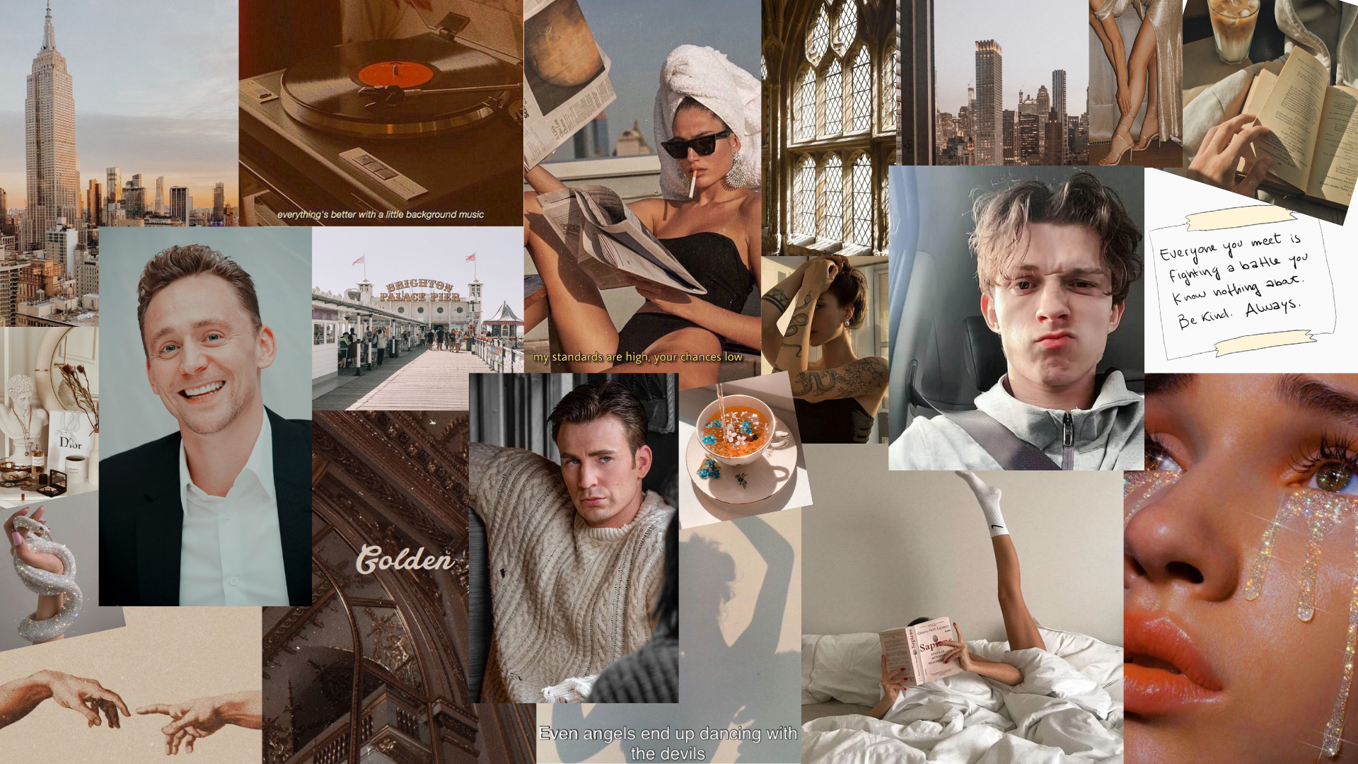 Collage Wallpaper for Laptop. Tom holland, Avengers wallpaper, Wallpaper