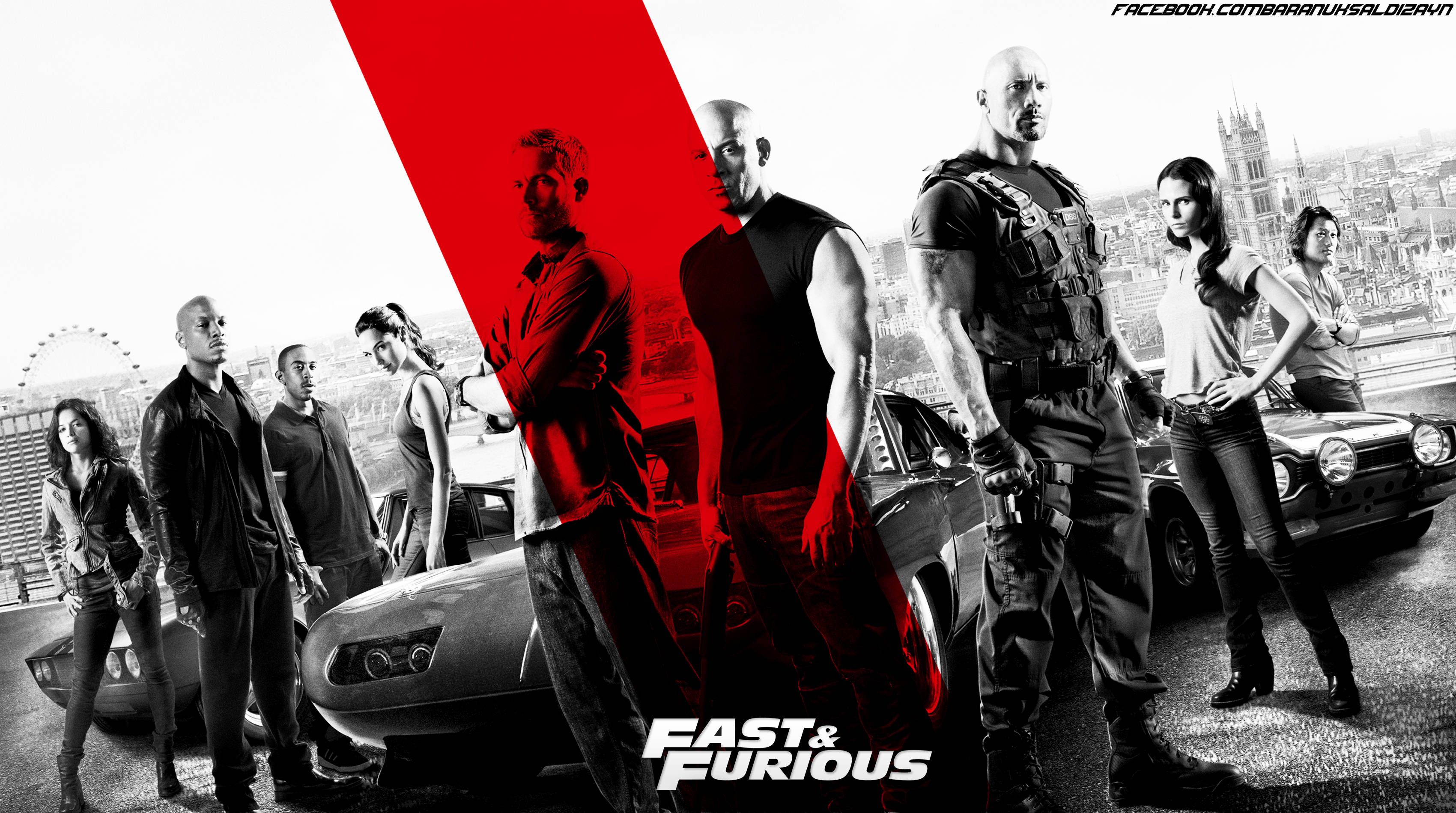 Download Fast And Furious Black And White Wallpaper