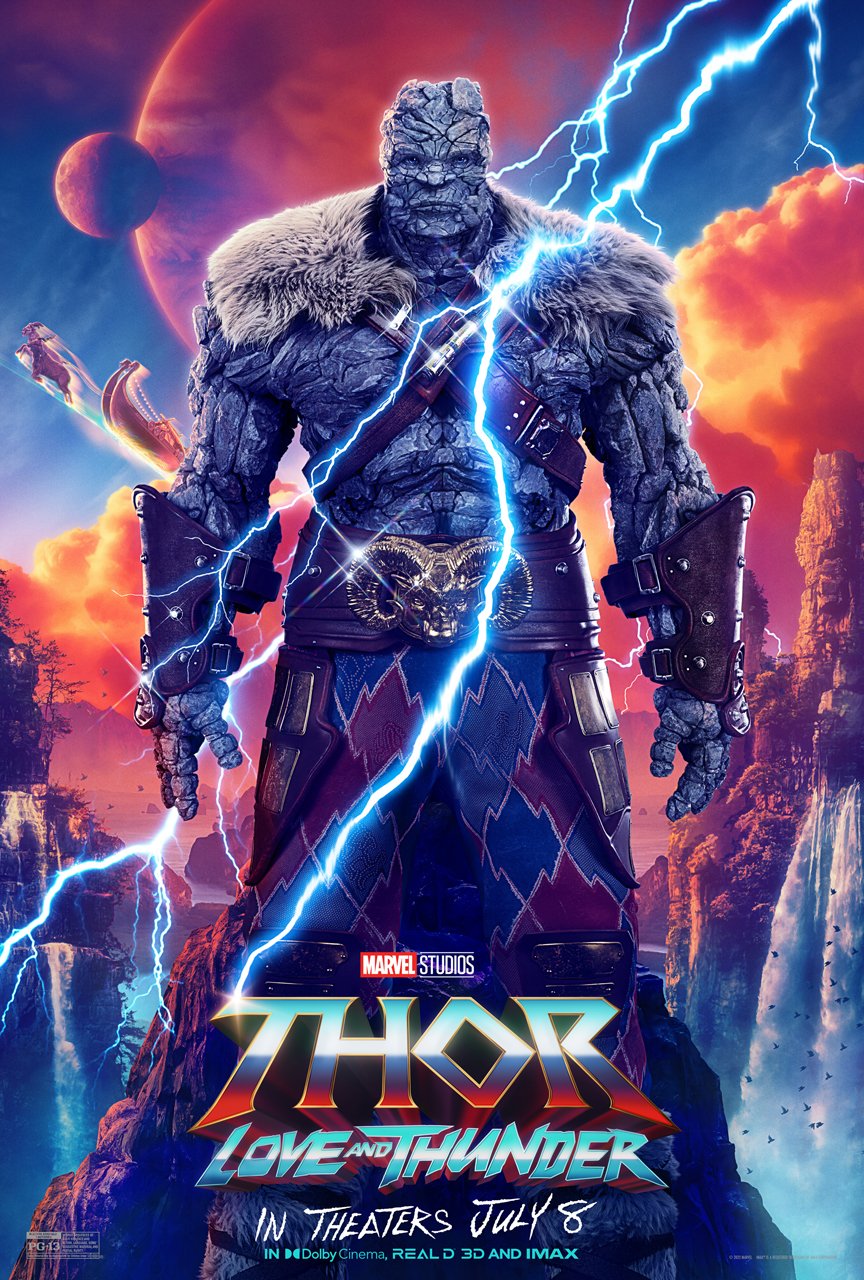 Marvel Studios #Korg Check Out The Brand New Character Posters For Marvel Studios' #ThorLoveAndThunder. Witness It Only In Theaters July 8! Get Tickets Now