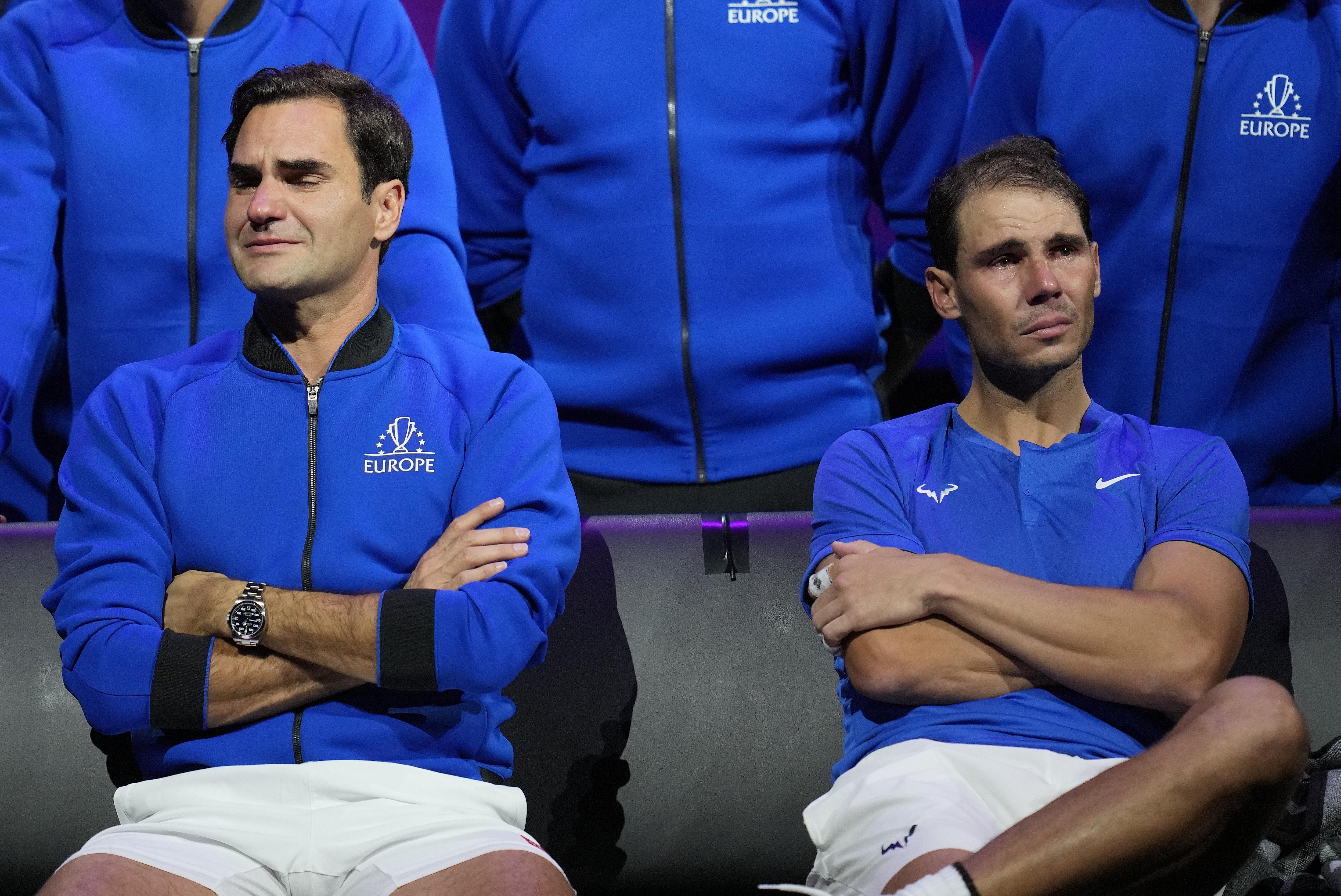 IN PHOTOS. A tearful farewell: Roger Federer, Rafael Nadal weep after playing last match together- The New Indian Express