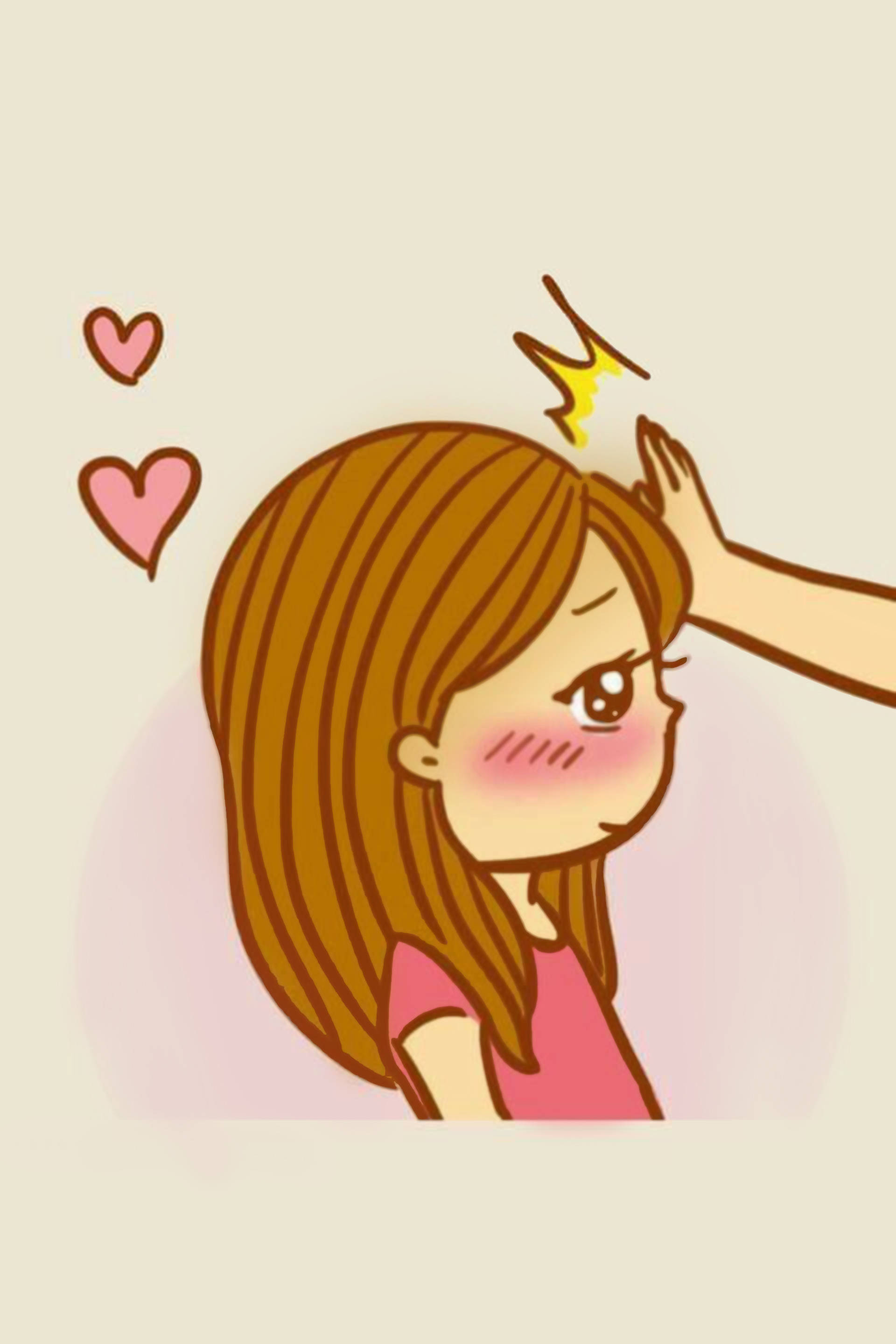 Download Matching Cartoon Couple Girl Wallpaper