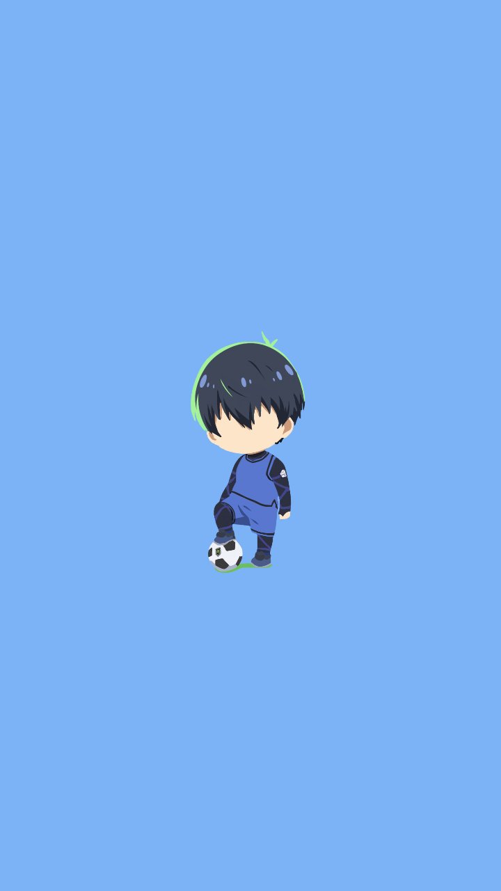 Yoichi Isagi Wallpaper 4K, Blue Lock, Minimal art