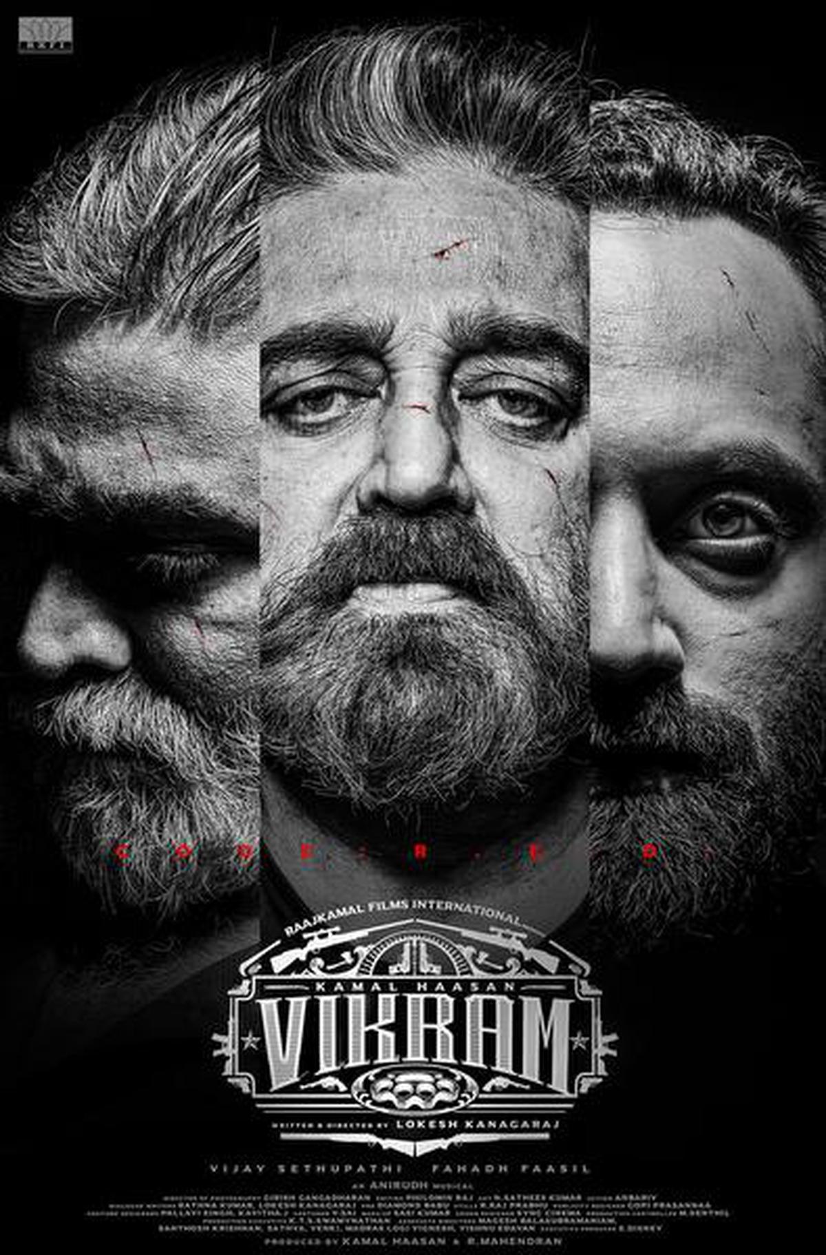 Kamal Haasan, Fahadh Faasil and Vijay Sethupathi dazzle in 'Vikram' first look