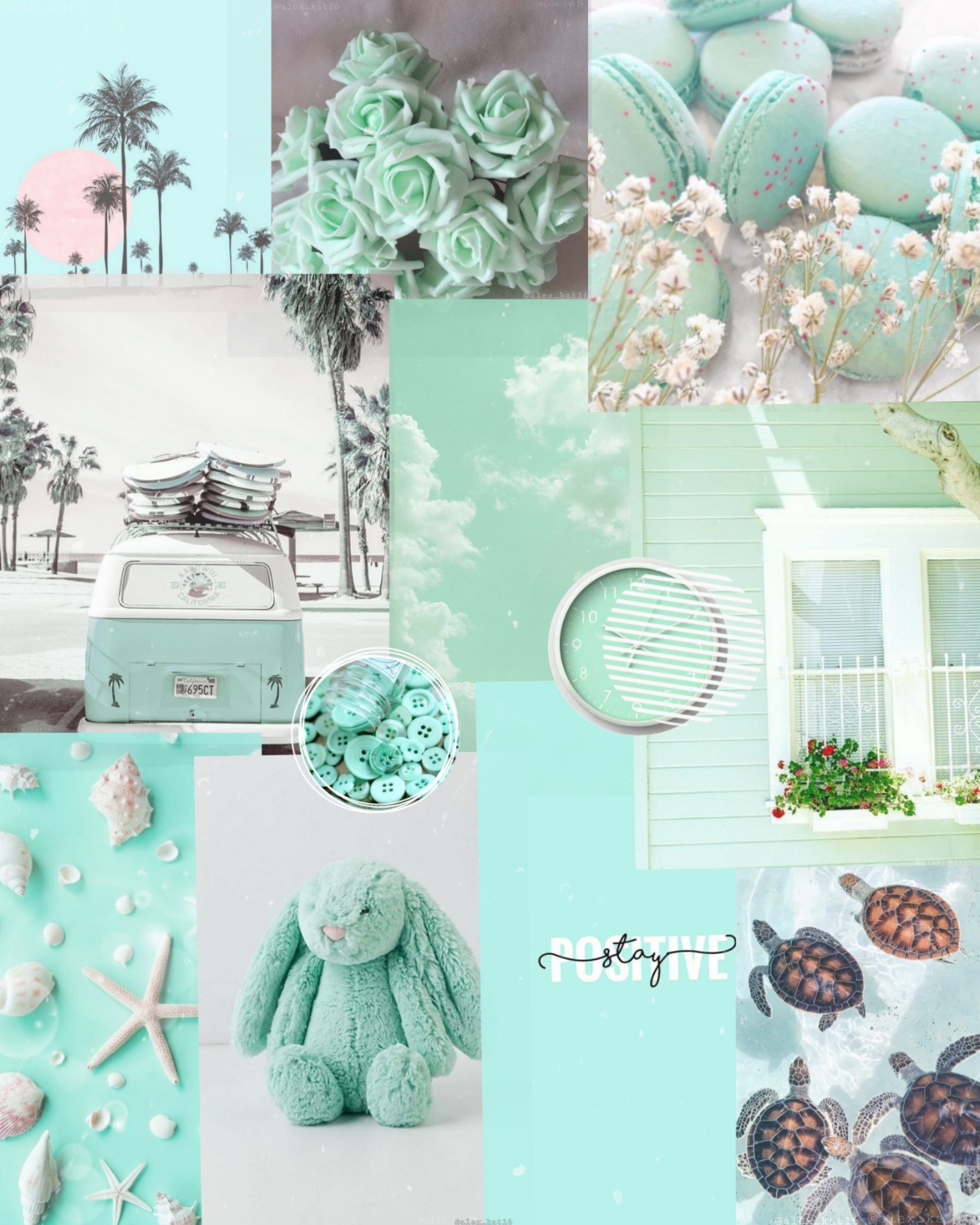 Mint Green Collage Wallpapers - Wallpaper Cave
