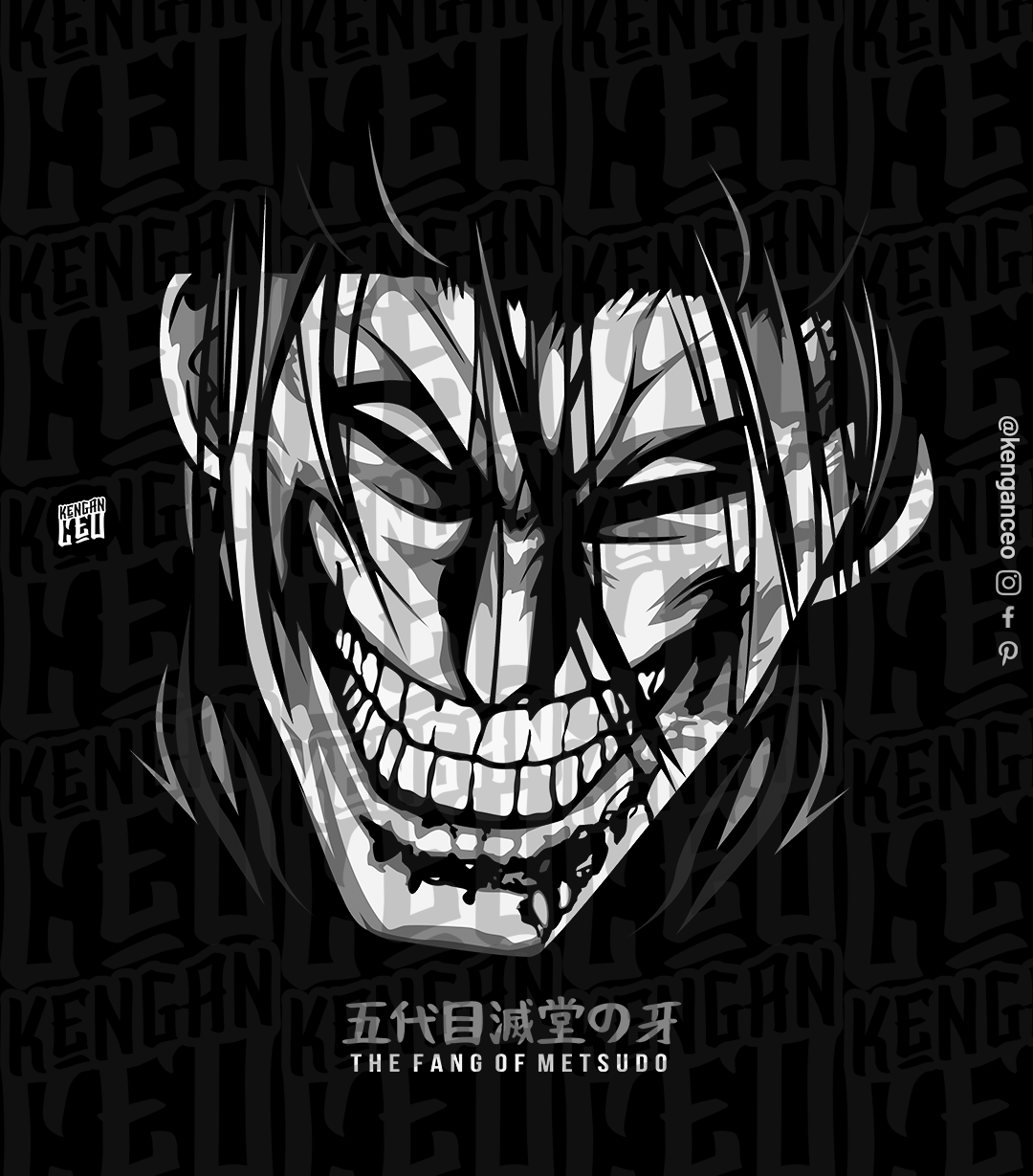 Kanoh Agito Kengan Ashura' Poster by JPNDEMON. Displate. Manga, Poster, Omega