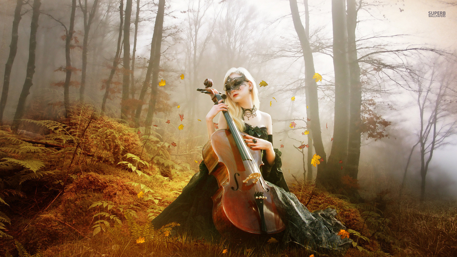 Cello Goth Metal Wallpaper