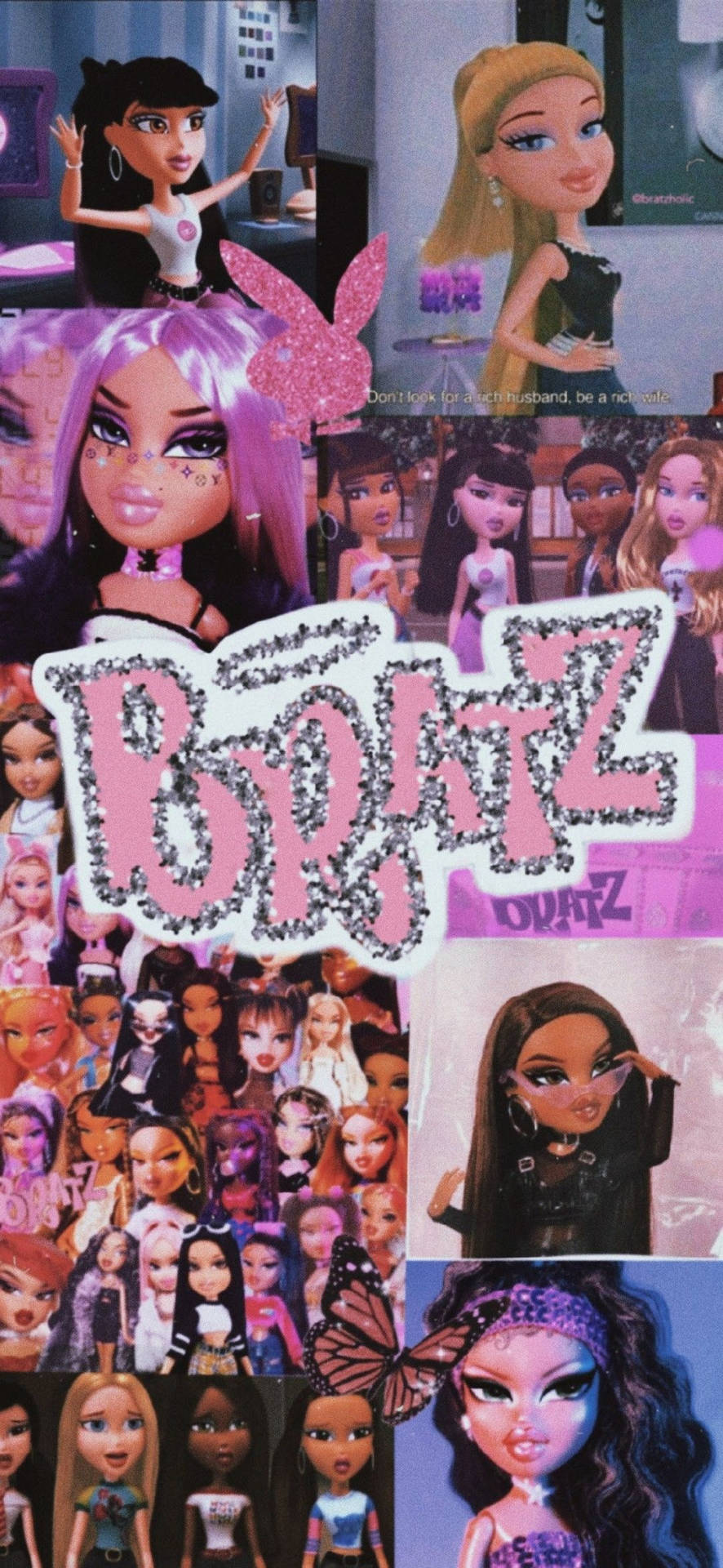 Download Bratz Dolls Photo Collage Wallpaper