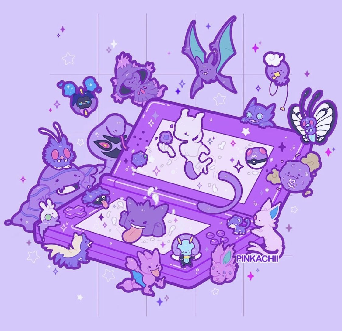 Purple Pokémon 3Ds. Cute pokemon wallpaper, Pokemon, Cute pokemon picture