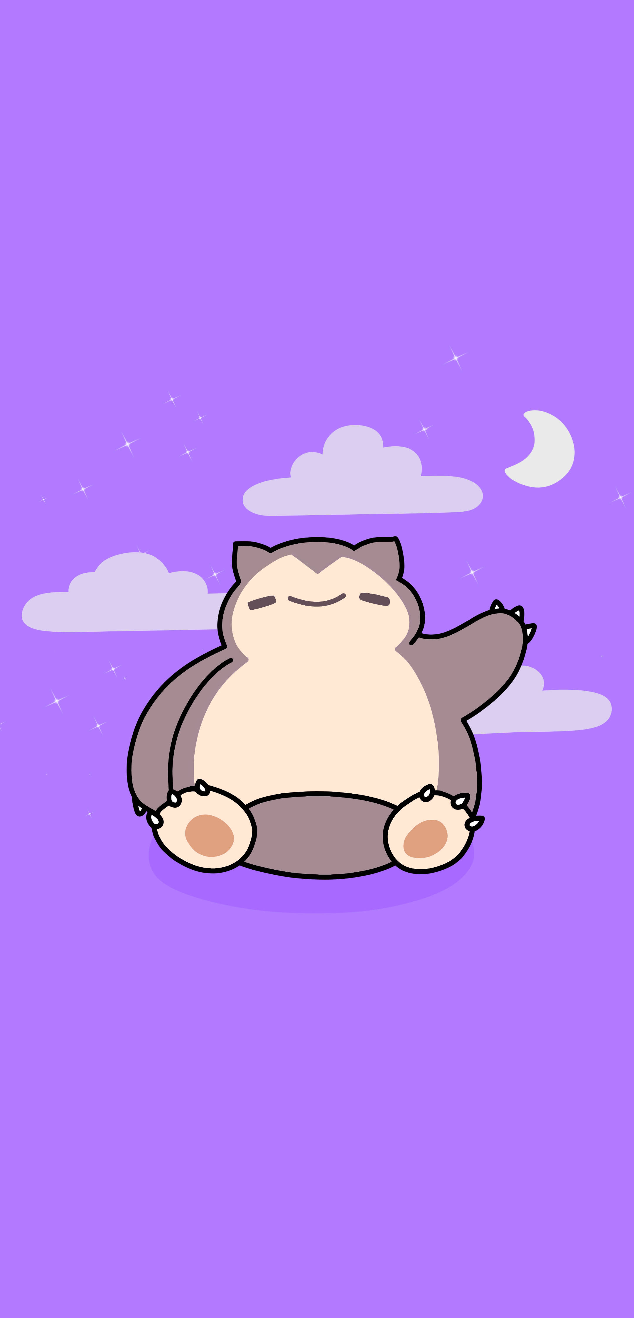 Download Purple Skies Snorlax Phone Wallpaper