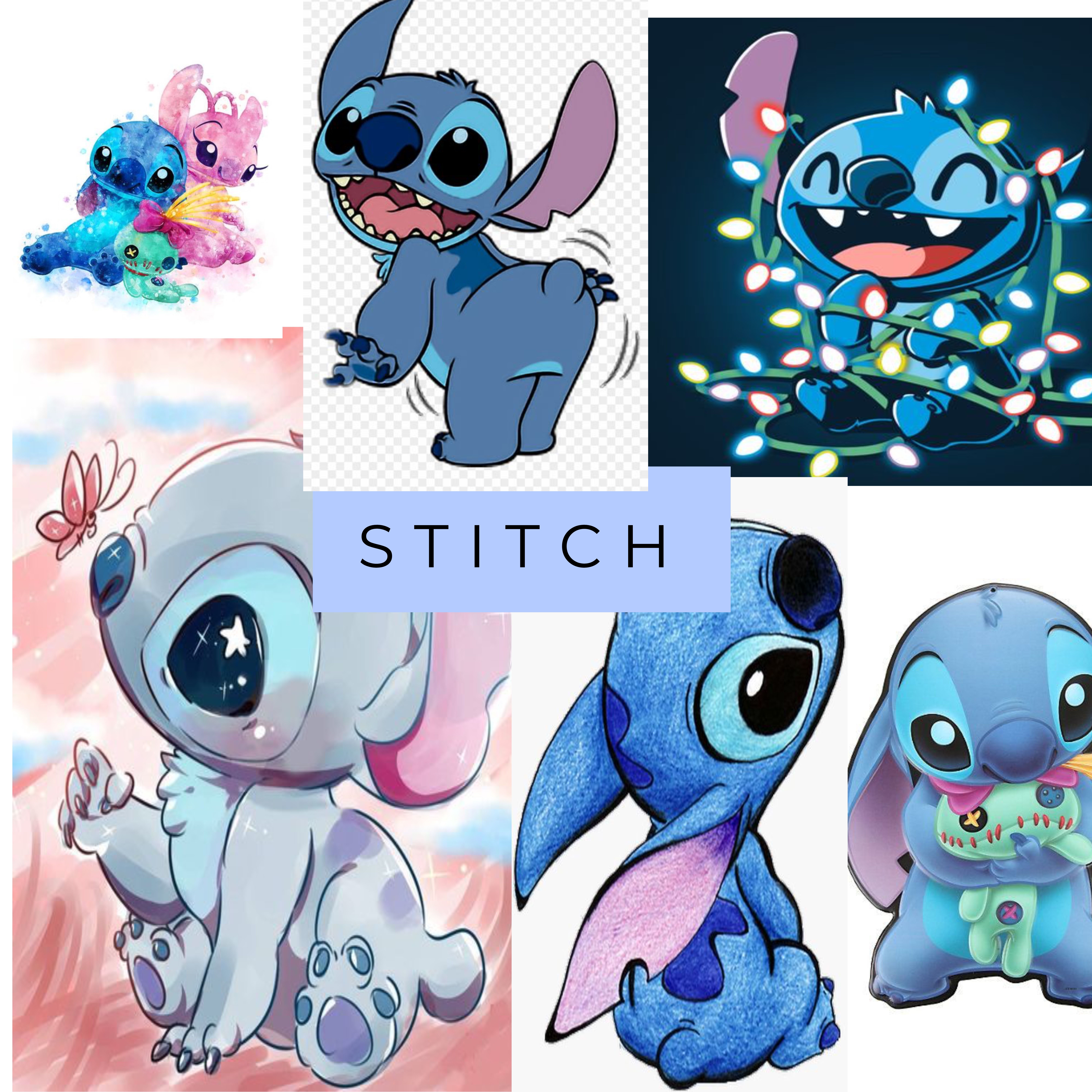 Collage of Stitch. Cute galaxy wallpaper, Stitch, Collage background