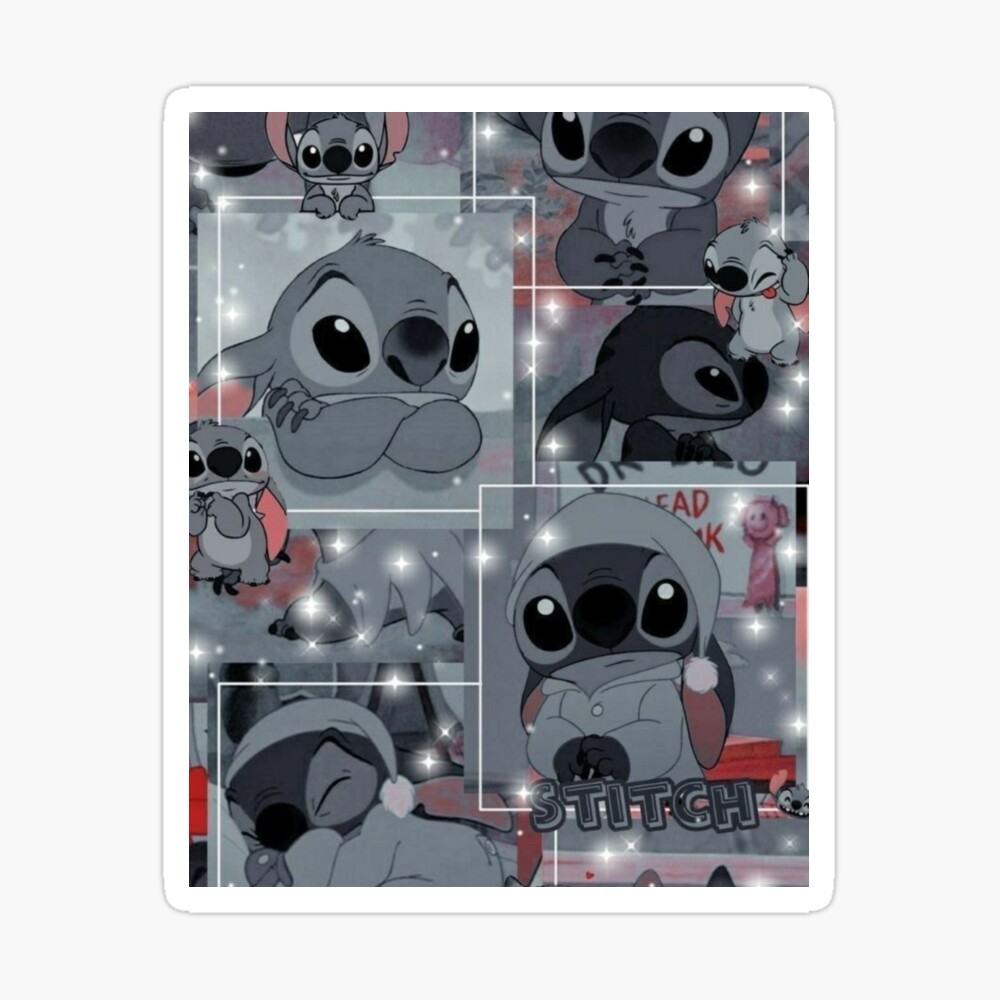 Stitch Collage Christmas Poster