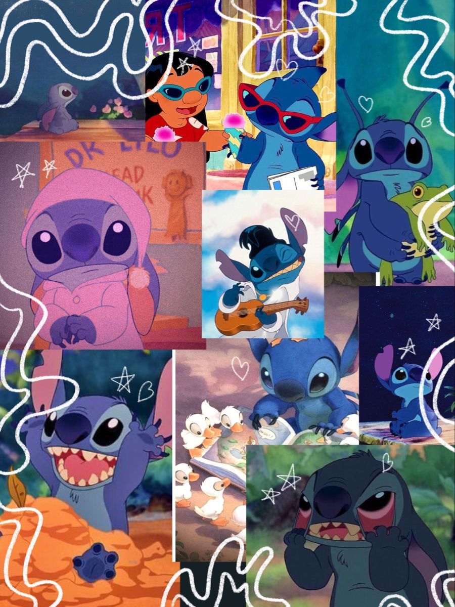 Wallpaper Stitch 606. Disney collage, Cartoon wallpaper iphone, Cute disney wallpaper