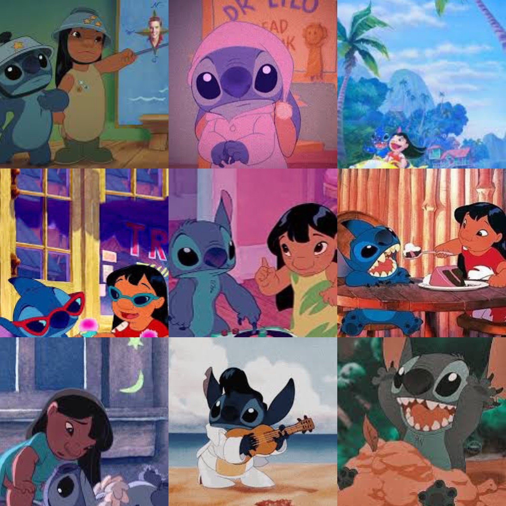 Lilo and Stitch Aesthetic Wall Collage