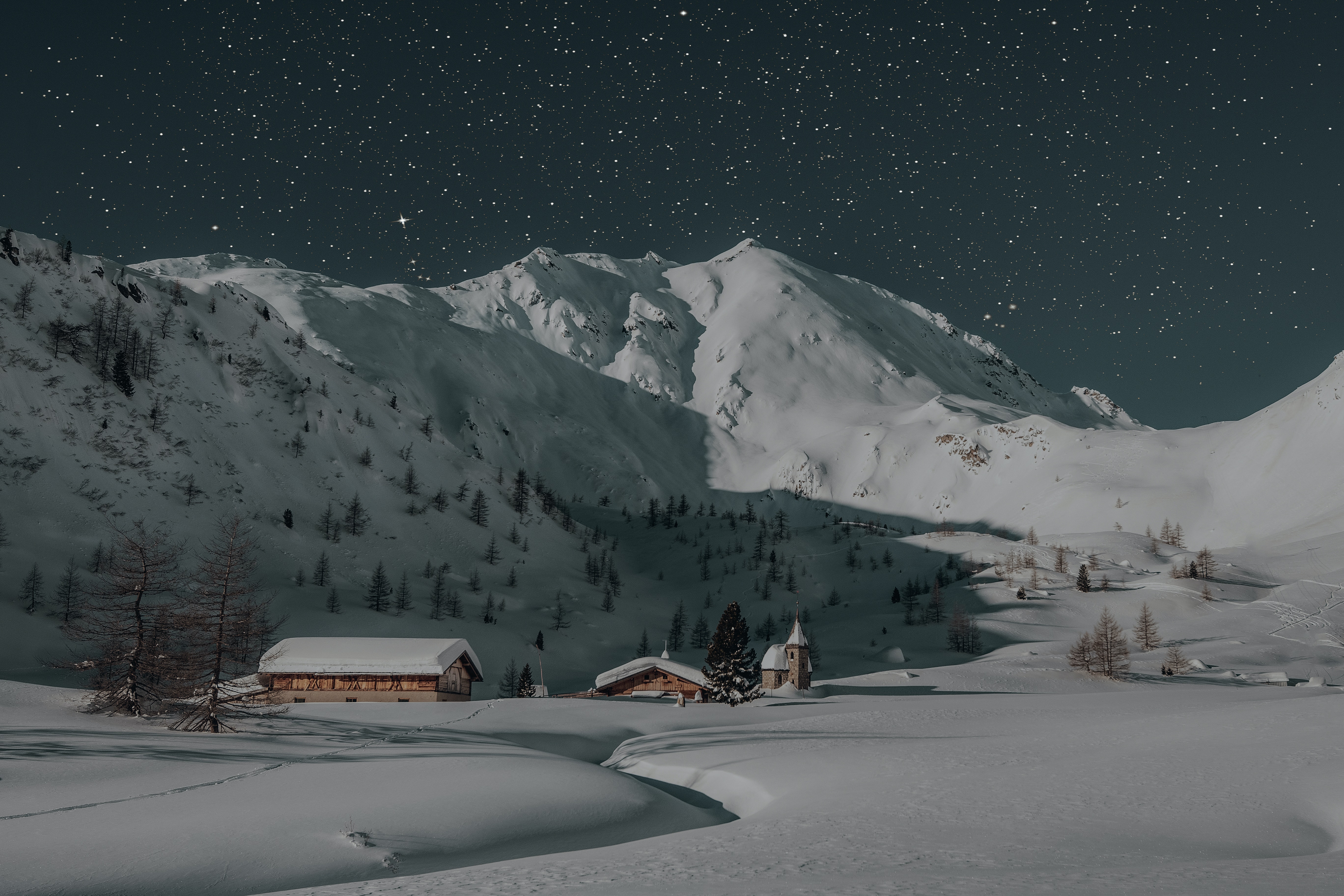 Winter Night Photo, Download Free Winter Night & HD Image