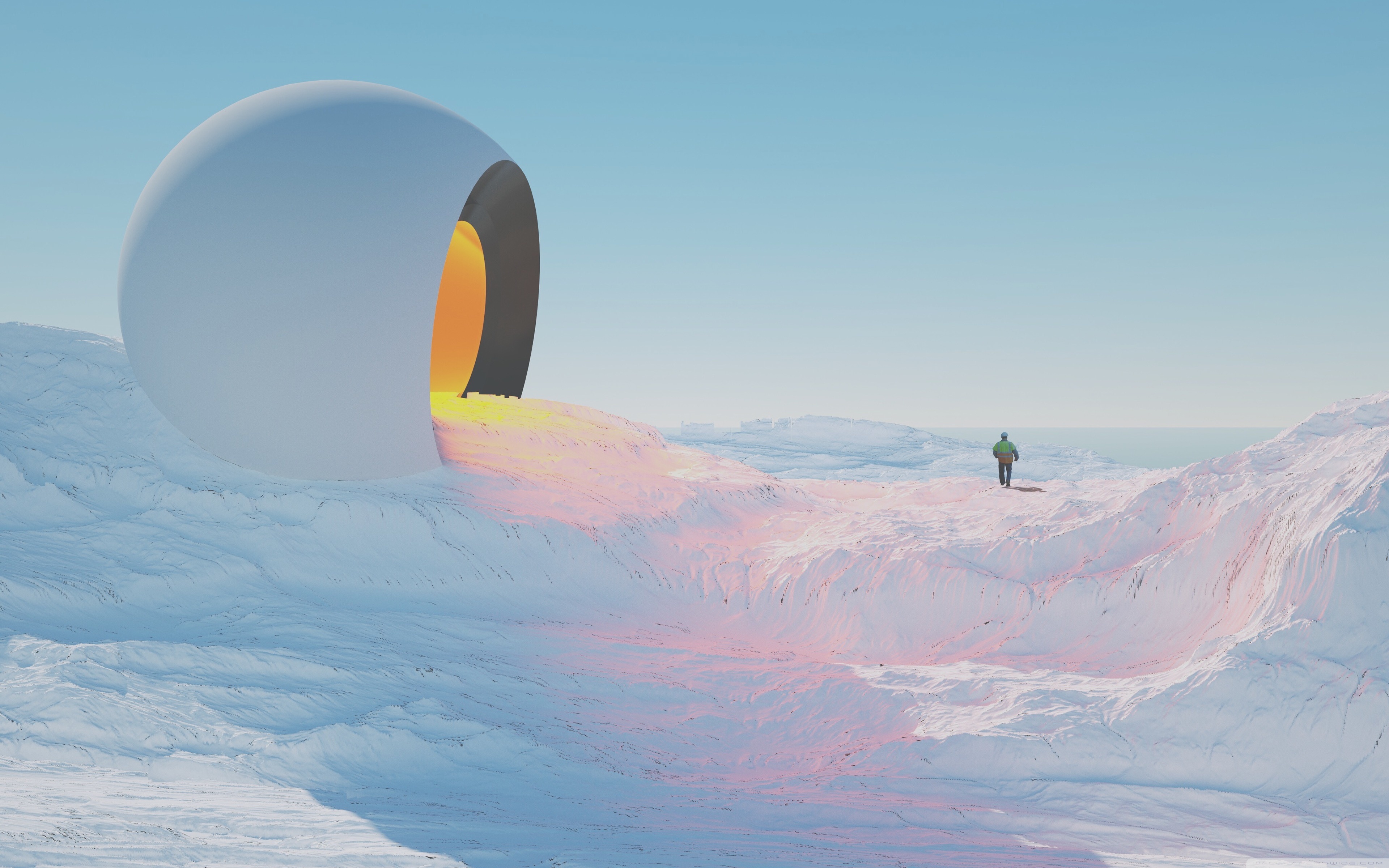 Frozen Landscape, Sci Fi Art Ultra HD Desktop Background Wallpaper For 4K UHD TV, Widescreen & UltraWide Desktop & Laptop, Multi Display, Dual Monitor, Tablet