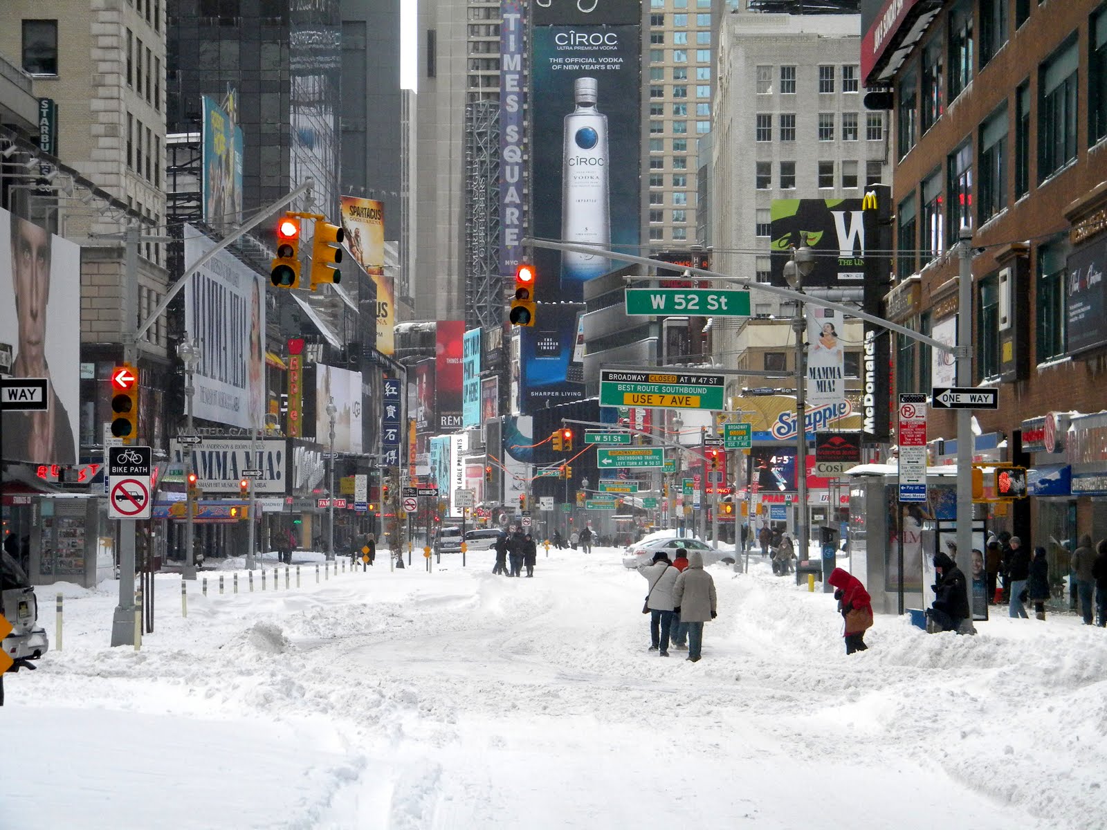 Public Domain Clip Art Photo And Image: Winter Snow Storm New York City 12 26 10 Times Square