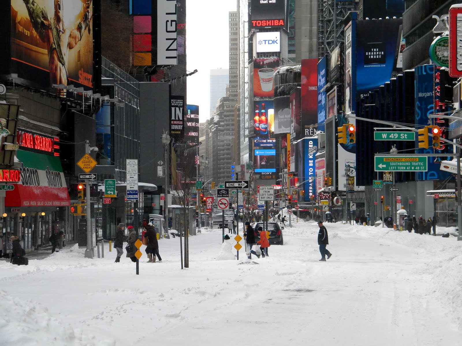 Public Domain Clip Art Photo And Image: Winter Snow Storm New York City 12 26 10 Times Square