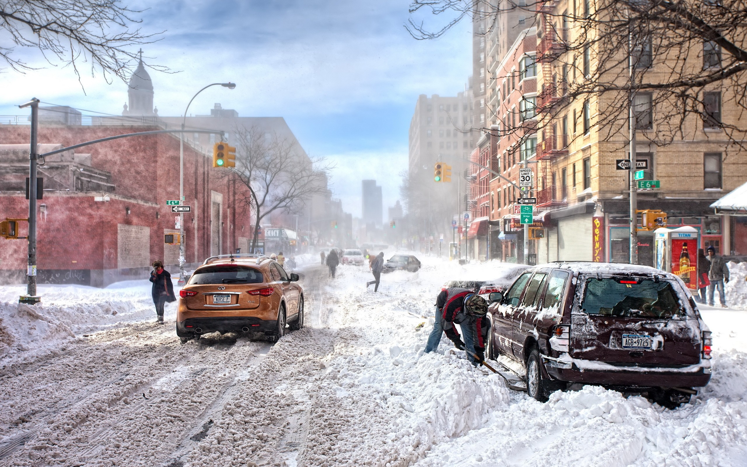 Winter in New York desktop PC and Mac wallpaper