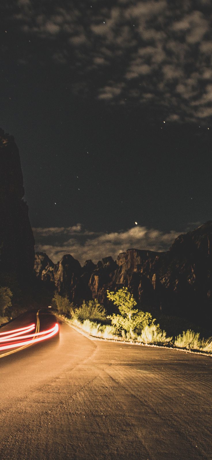 Street Night Car Light Nature Via For IPhone X. Nature Iphone Wallpaper, Nature Wallpaper, Best Iphone Wallpaper