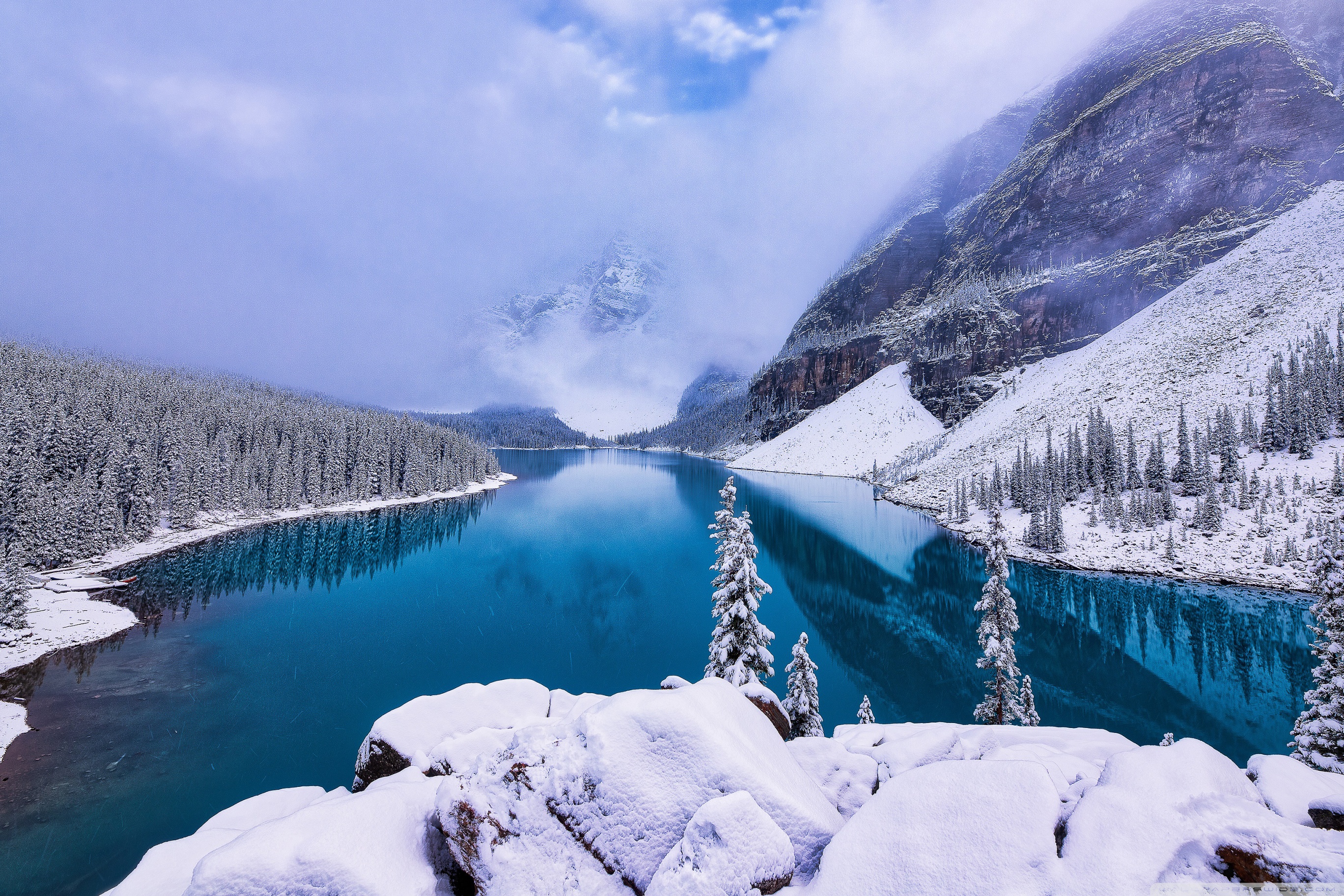 Mountain Winter Landscape Ultra HD Desktop Background Wallpaper for 4K UHD TV, Widescreen & UltraWide Desktop & Laptop, Tablet