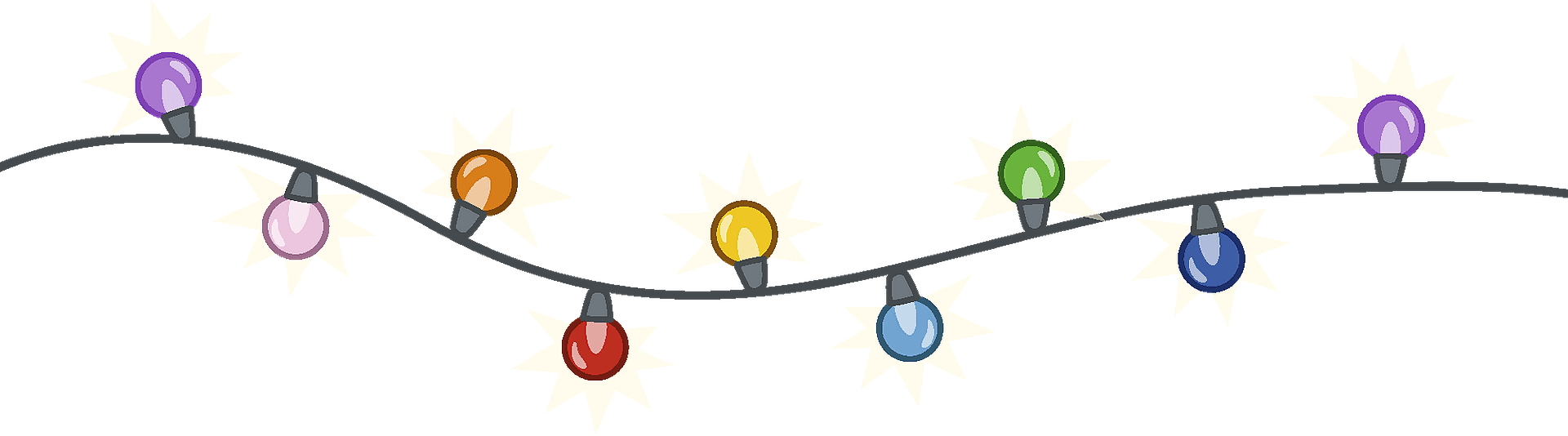 Christmas lights clipart. Free download transparent .PNG