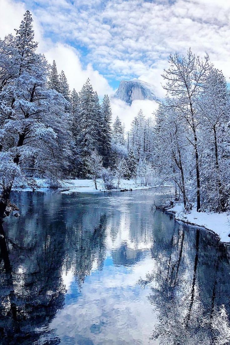 winter river forest snow clouds. Winter scenery, Beautiful winter picture, Beautiful scenery nature