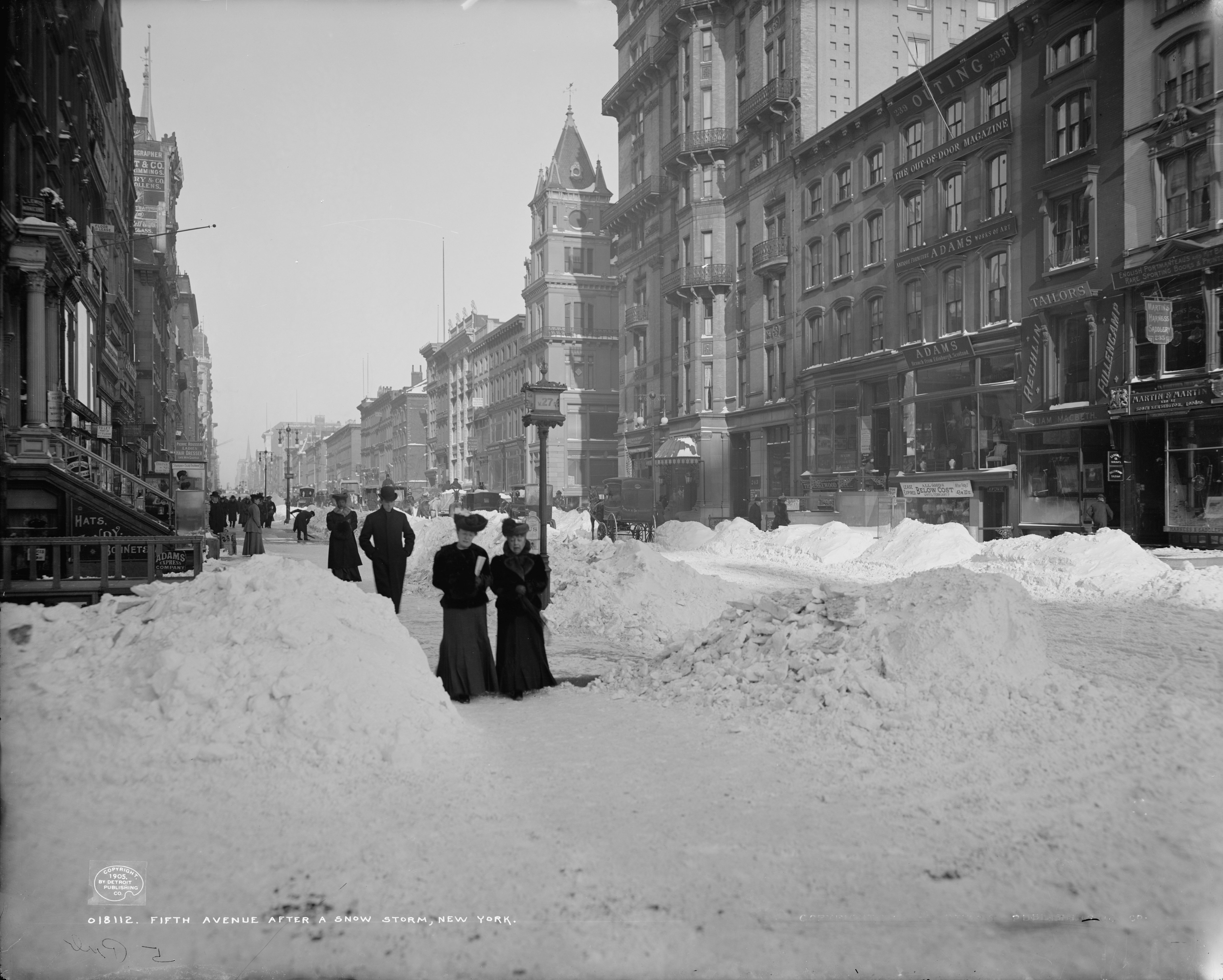 Old Photo of New York City & Snow