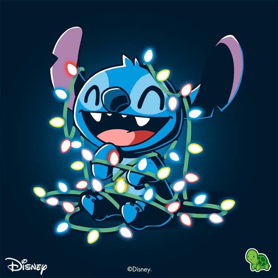 Stitch lighting. Disney wallpaper, Disney drawings, Cute christmas wallpaper