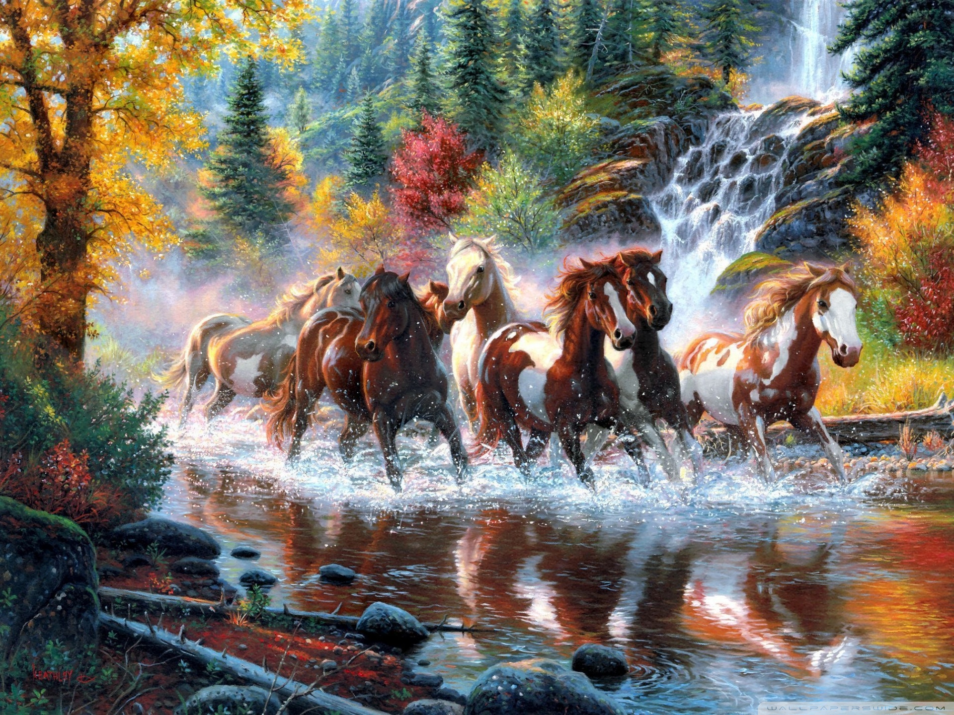 Horses, Autumn Ultra HD Desktop Background Wallpaper for 4K UHD TV, Widescreen & UltraWide Desktop & Laptop, Tablet