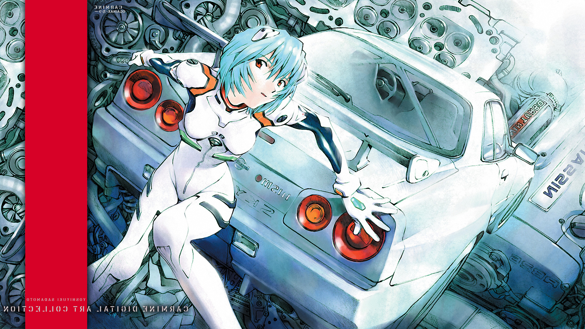 Neon Genesis Evangelion, Ayanami Rei, Nissan Skyline GT R, Anime Girls Wallpaper HD / Desktop and Mobile Background