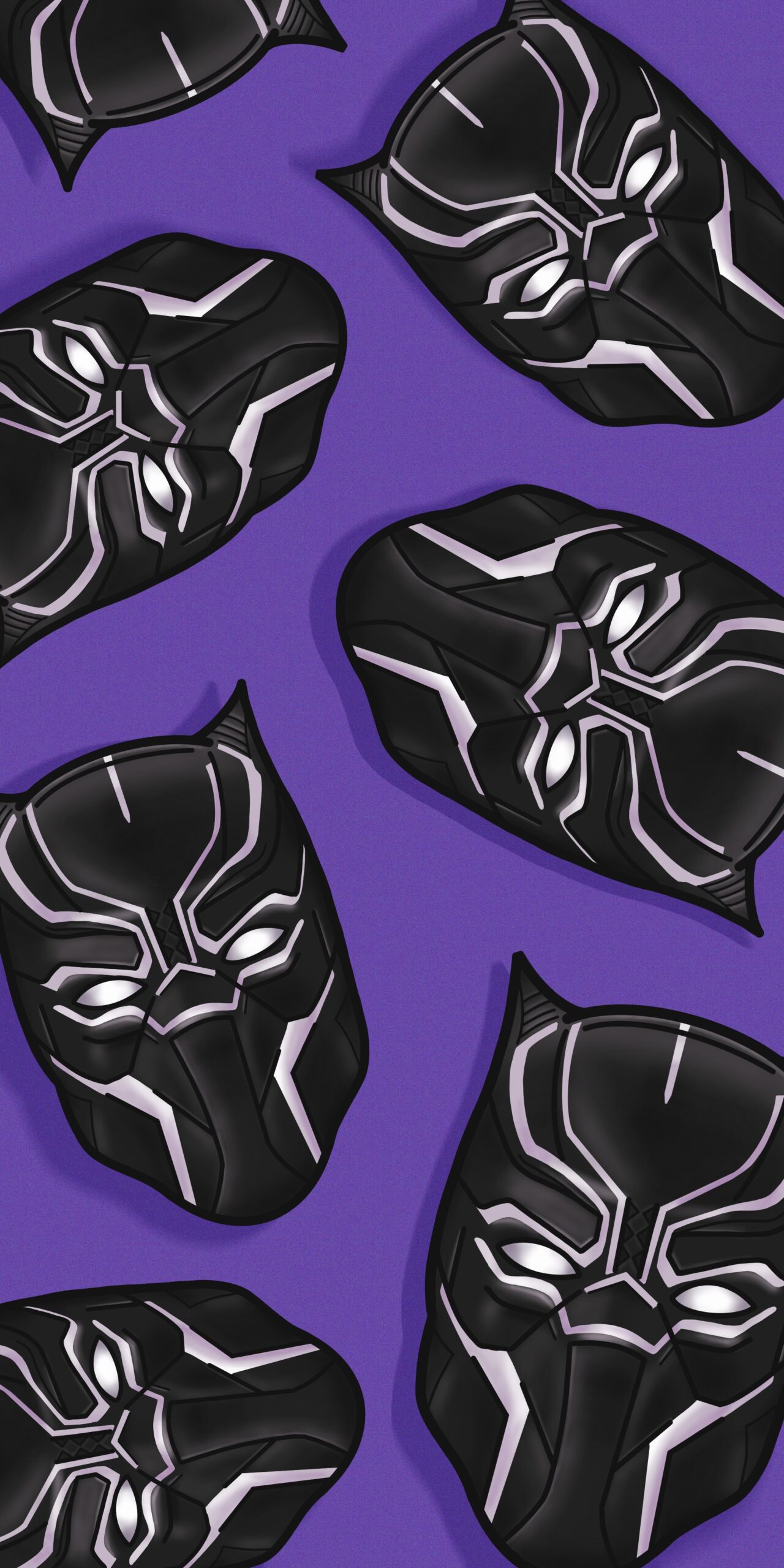 Black Panther Head Purple Wallpaper Wallpaper HD