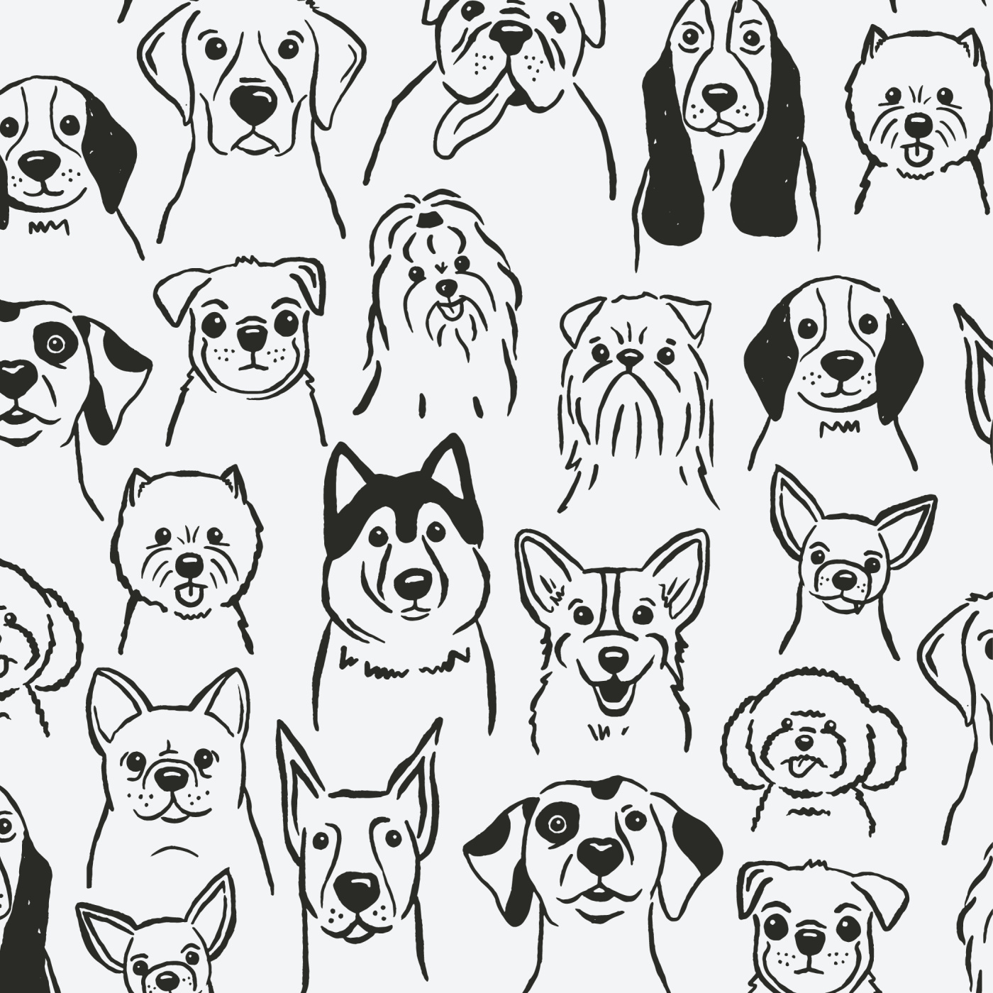 Black White Puppy Drawing For Beginners Background, Cute Pictures Of  Drawings Background Image And Wallpaper for Free Download