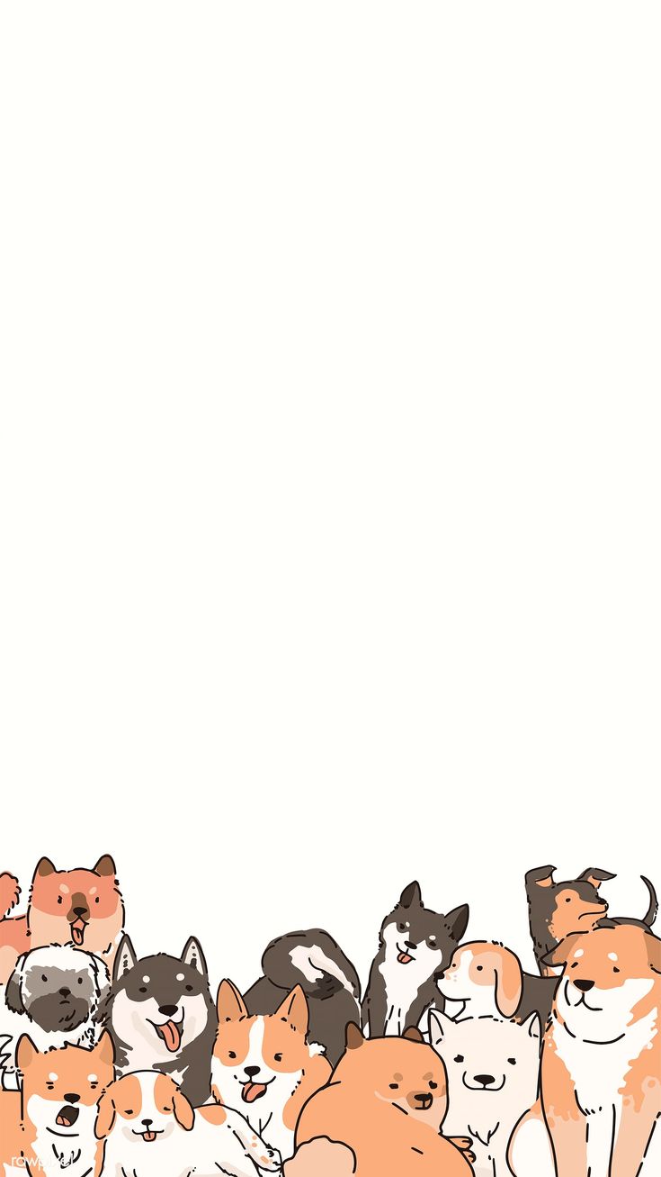 Dogs doodle pattern background vector premium image / Niwat. Cute dog wallpaper, Dog wallpaper iphone, Cute dog cartoon