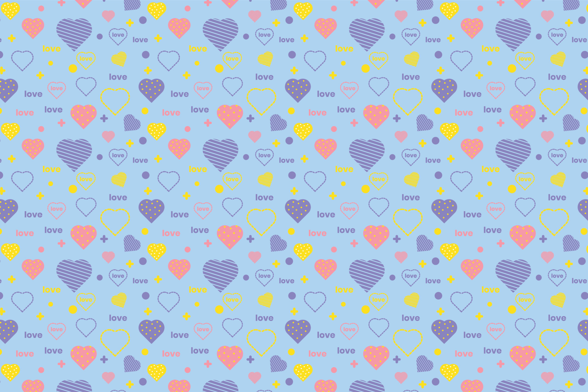 Cute love pattern vector with heart shapes and envelope icons. Minimal love pattern decoration on a white background. Endless love element design for book covers and wallpaper for valentine. Vector Art