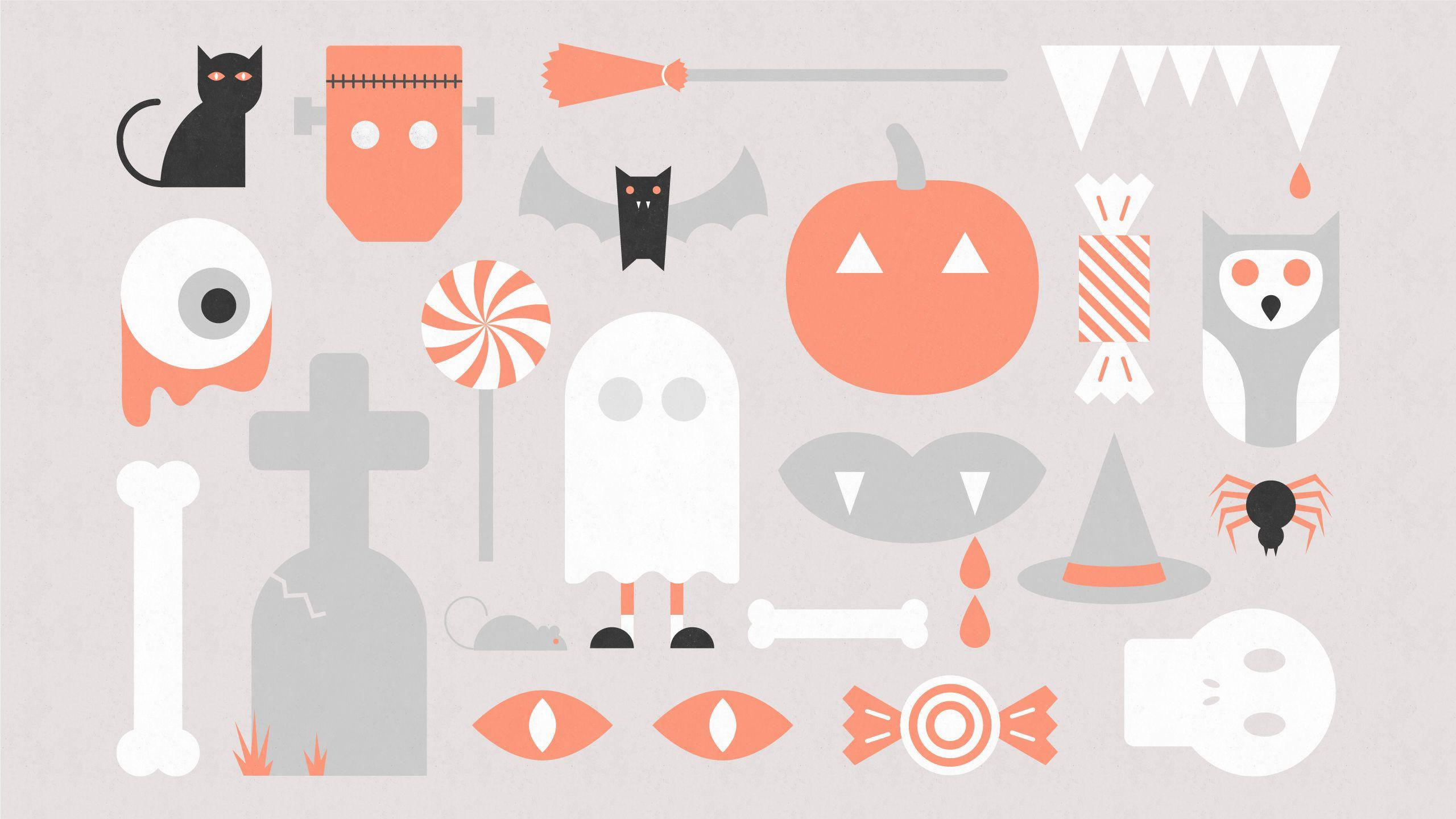 Download Cute Aesthetic Halloween Icon Wallpaper