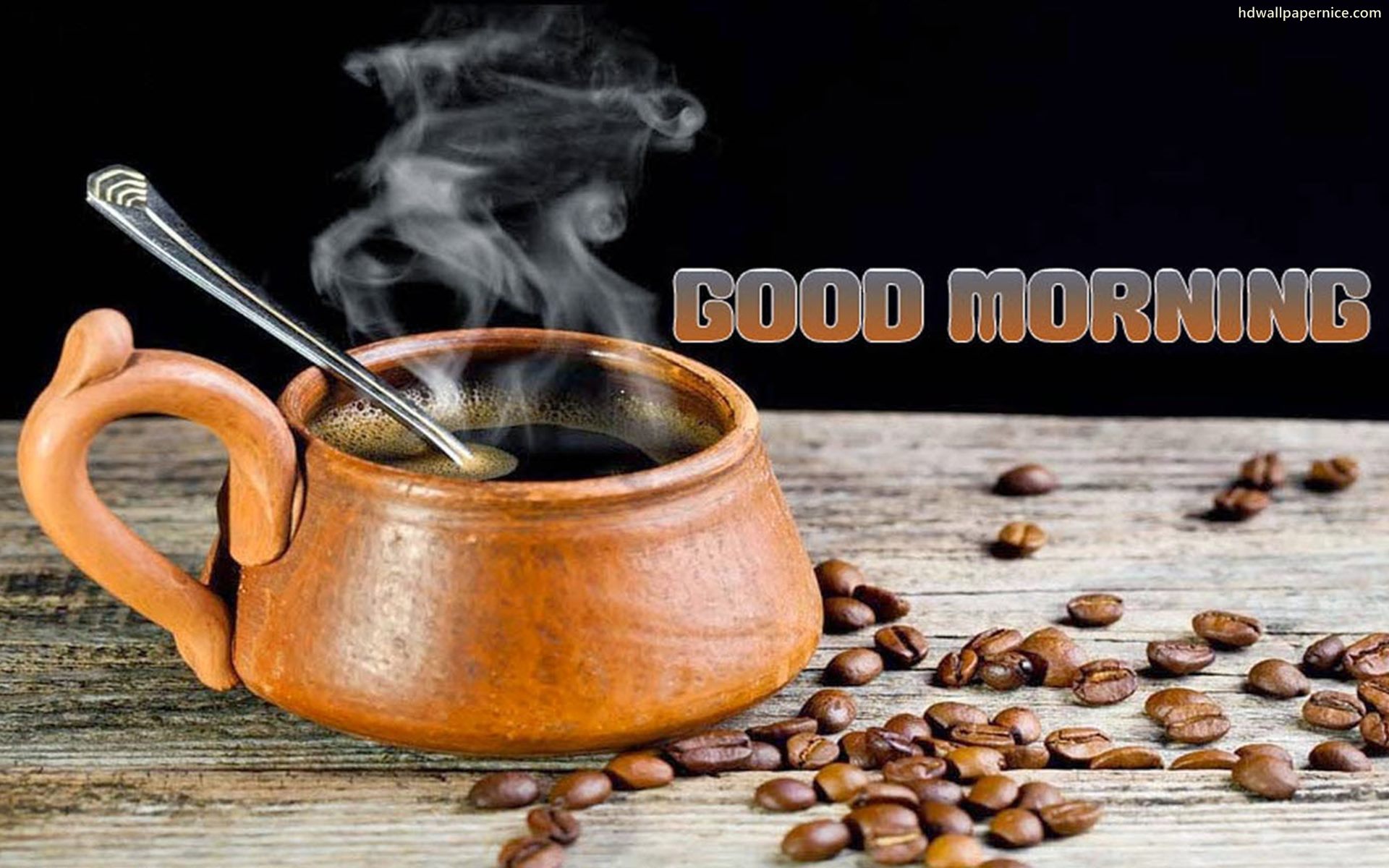 Good Morning Winter Coffee HD Wallpaper