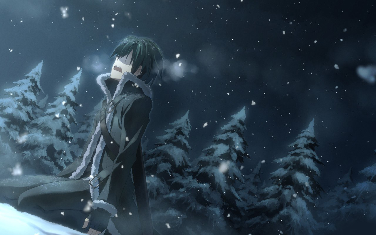 Mobile wallpaper: Anime, Winter, Men, Snow, 19387 download the picture for free