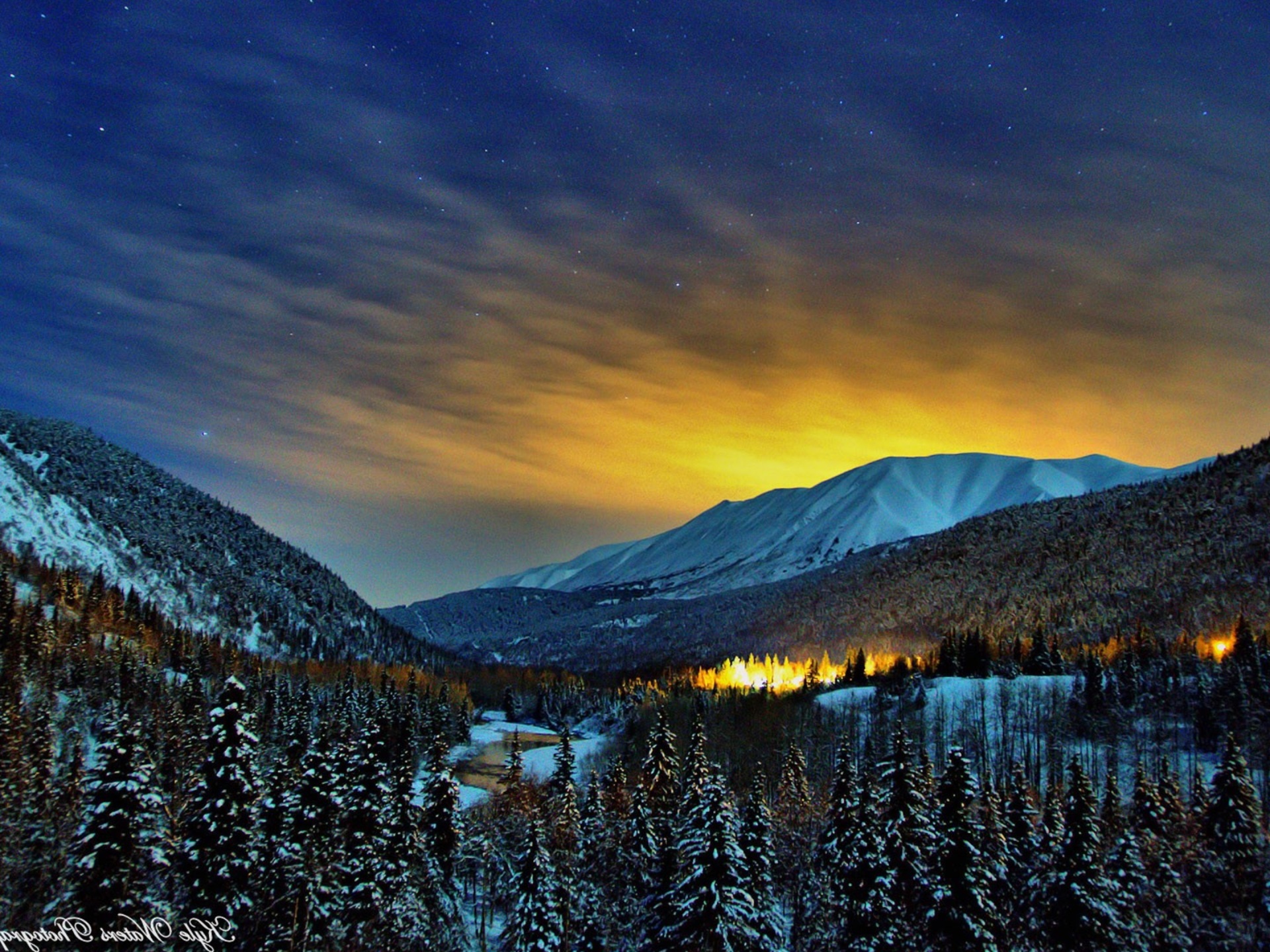 Wallpaper 4k Alaska Winter Nights Wallpaper