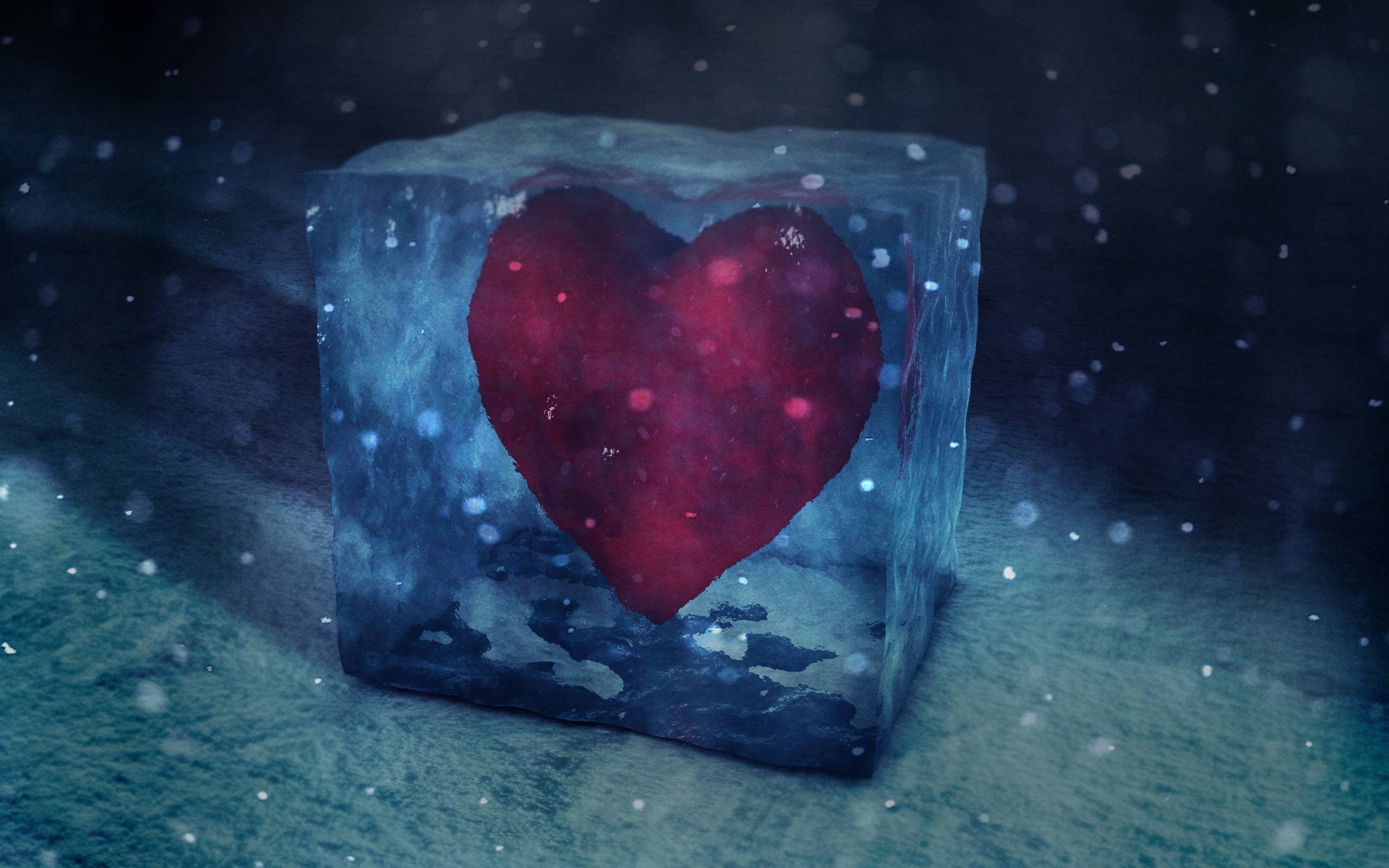 Ice Heart Wallpaper Free Ice Heart Background