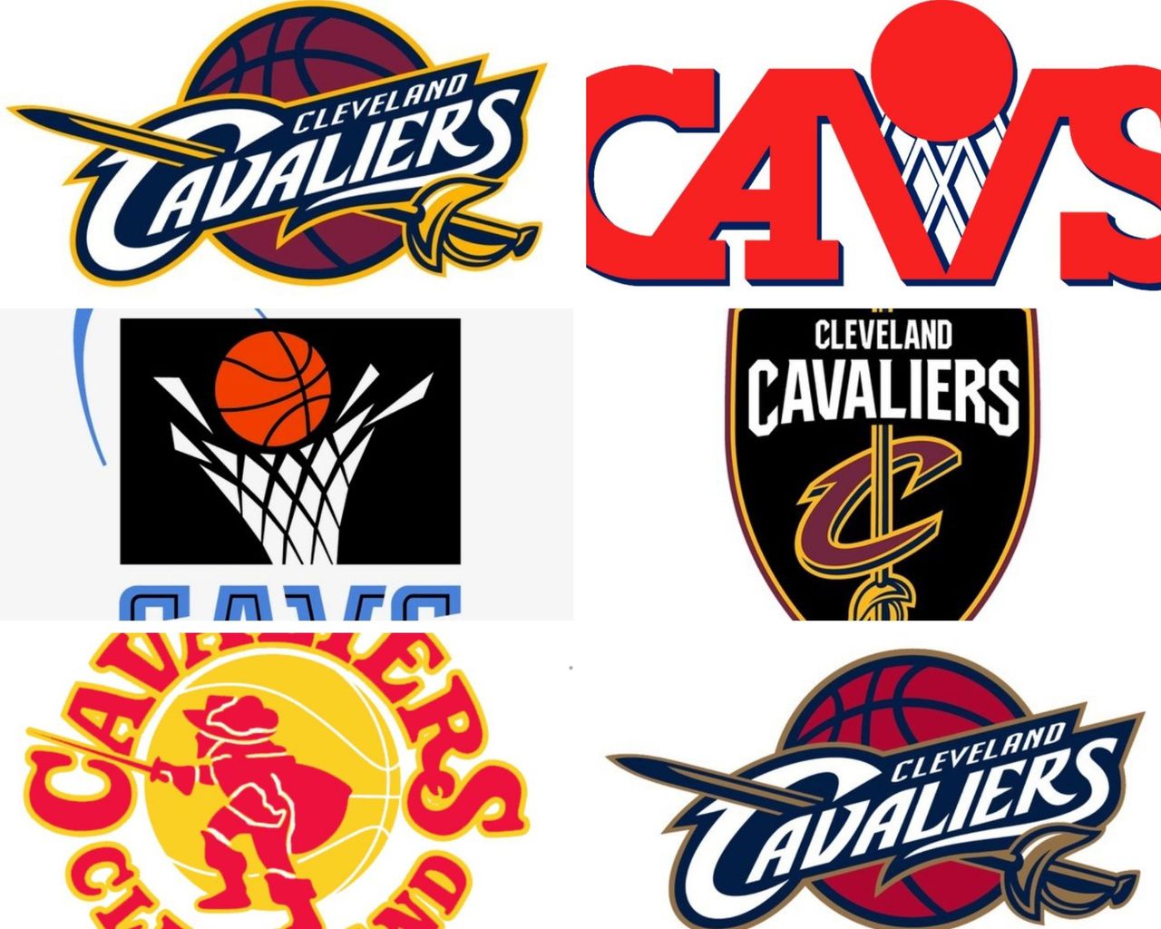 Looking at Cleveland Cavaliers logos from 1970 to current