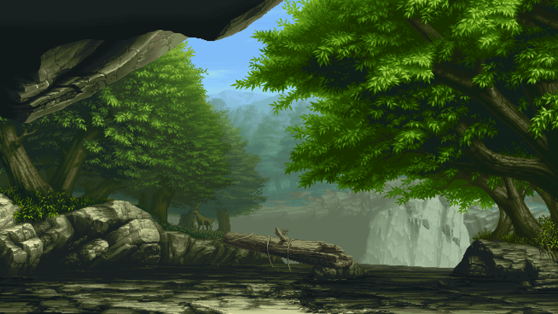 Pixel Forest Wallpaper Free Pixel Forest Background